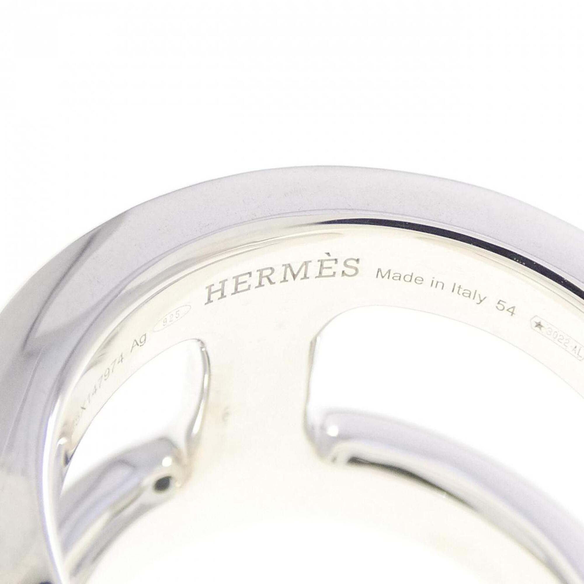 Hermes Silver 925 Band Ring (Pre-Owned)