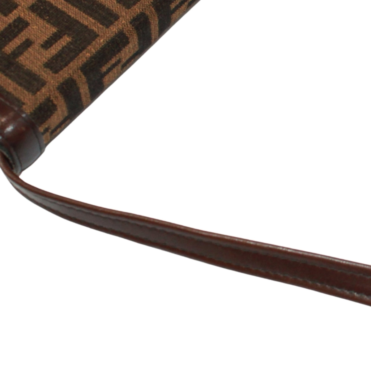Fendi Brown Canvas Leather Shoulder Bag (Pre-Owned)