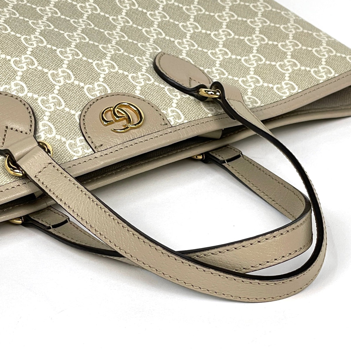 Gucci Beige Gg Supreme Leather Tote Bag (Pre-Owned)