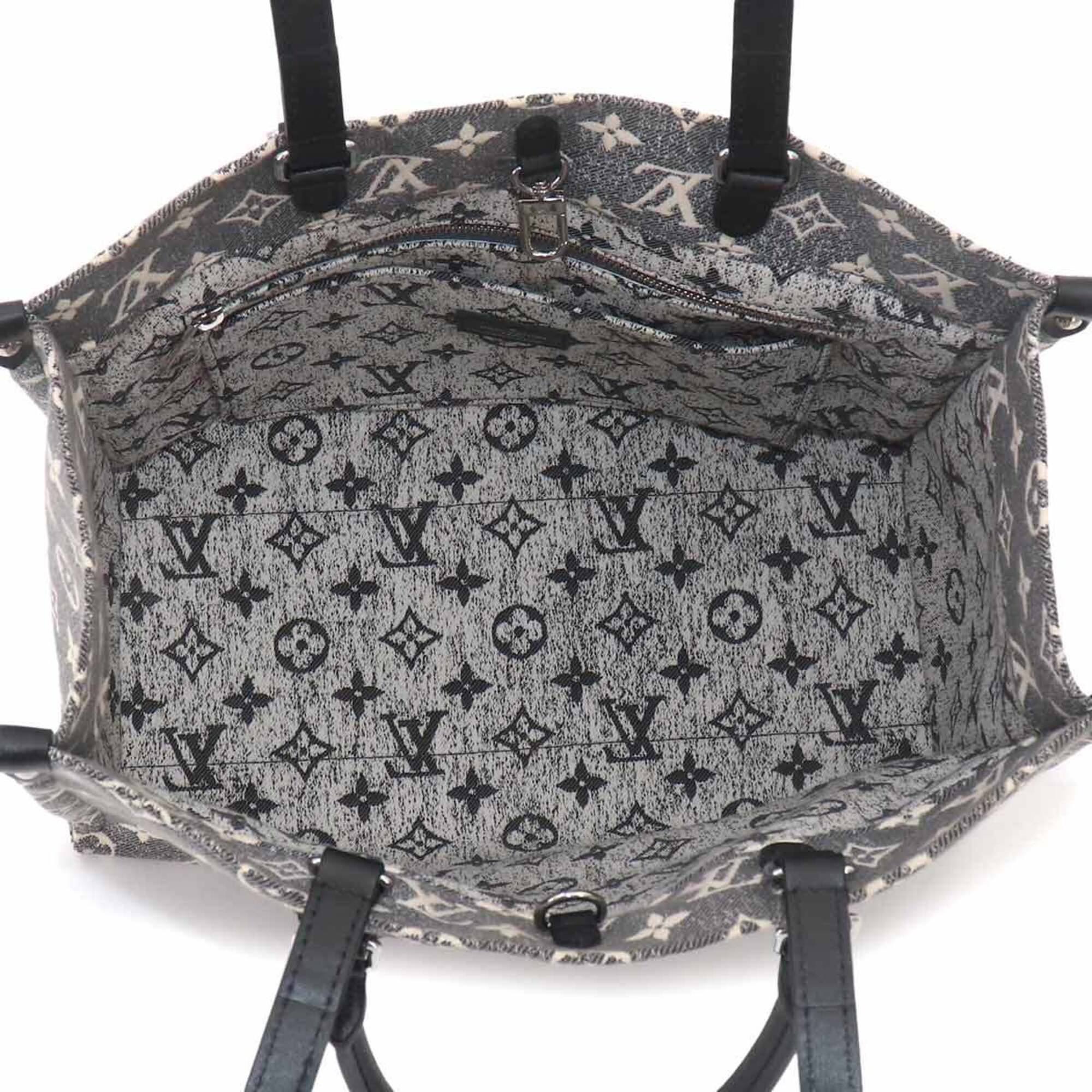 Louis Vuitton Black Gray Monogram White Monogram Handbag Tote Bag (Pre-Owned)