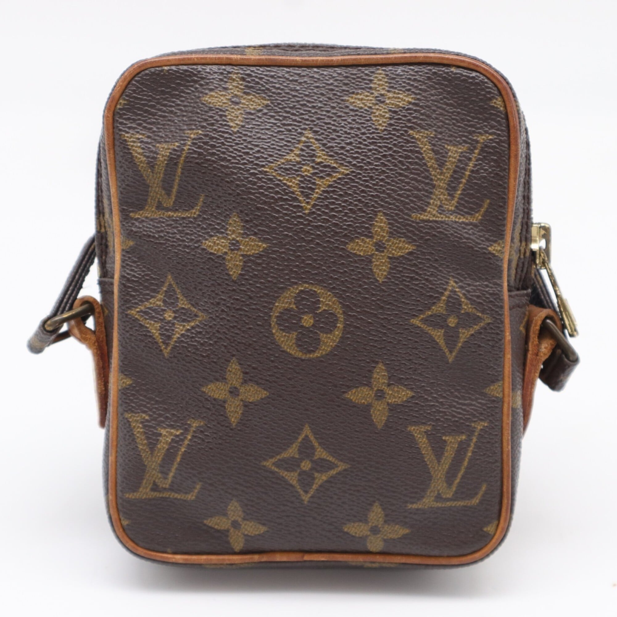 Louis Vuitton Monogram Beige Brown Coated Canvas Leather Shoulder Bag (Pre-Owned)
