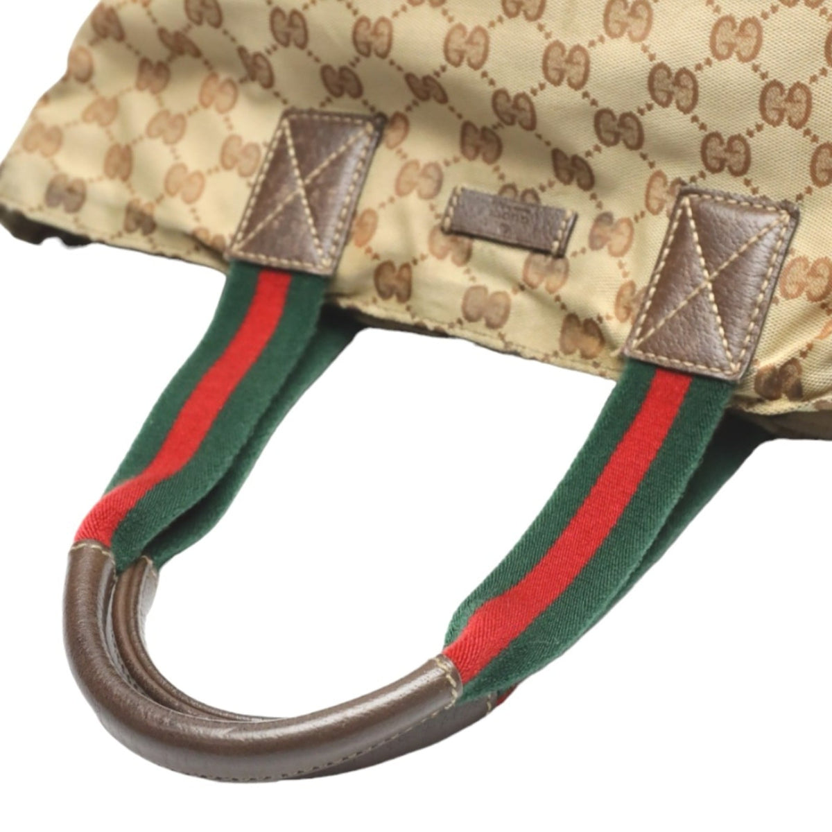 Gucci Gg Canvas Beige Gg Canvas Handbag Tote Bag (Pre-Owned)