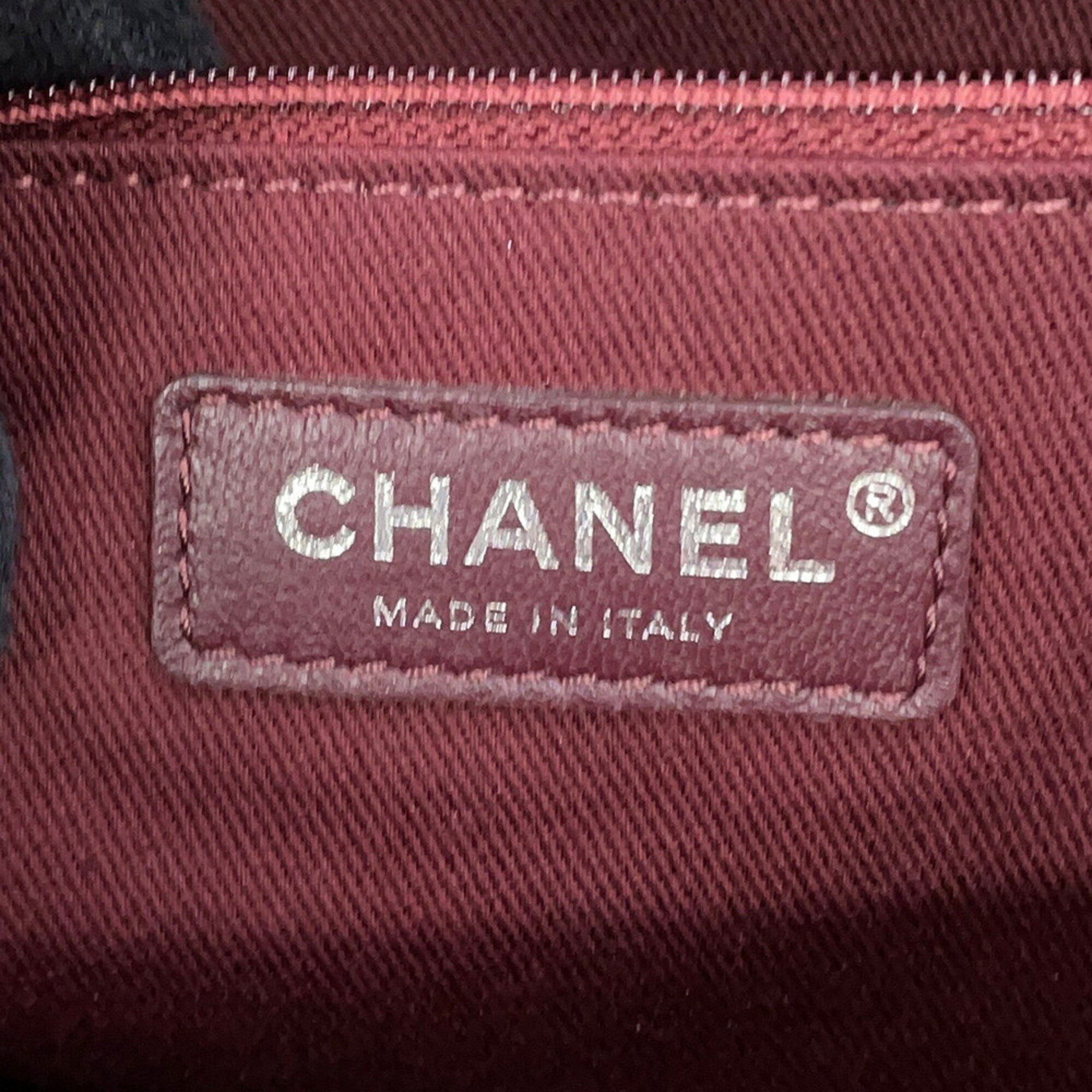 Chanel Beige Multi-Color Canvas Shopping Bag Tote Bag (Pre-Owned)