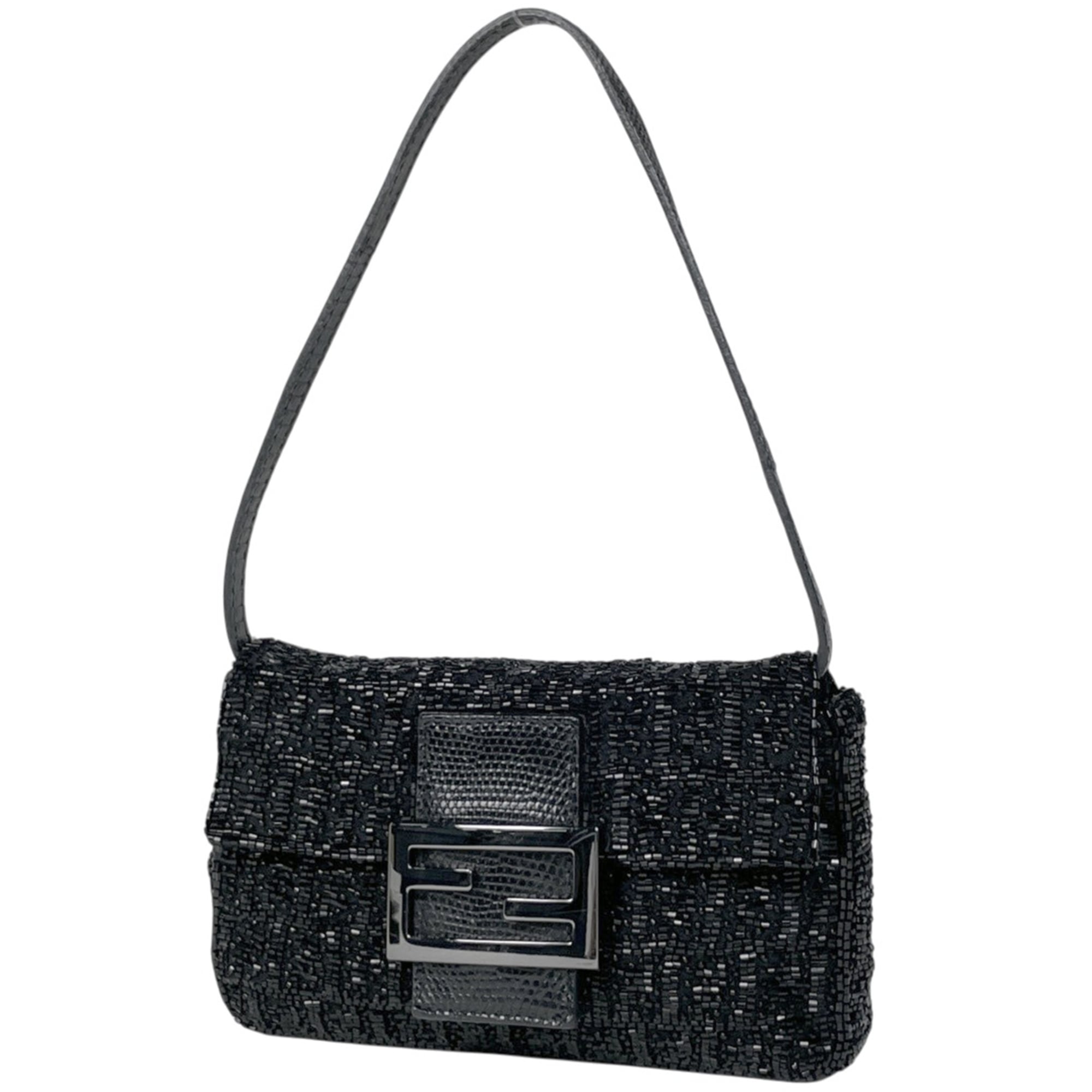 Fendi Black Beads Handbag Shoulder Bag (Pre-Owned)