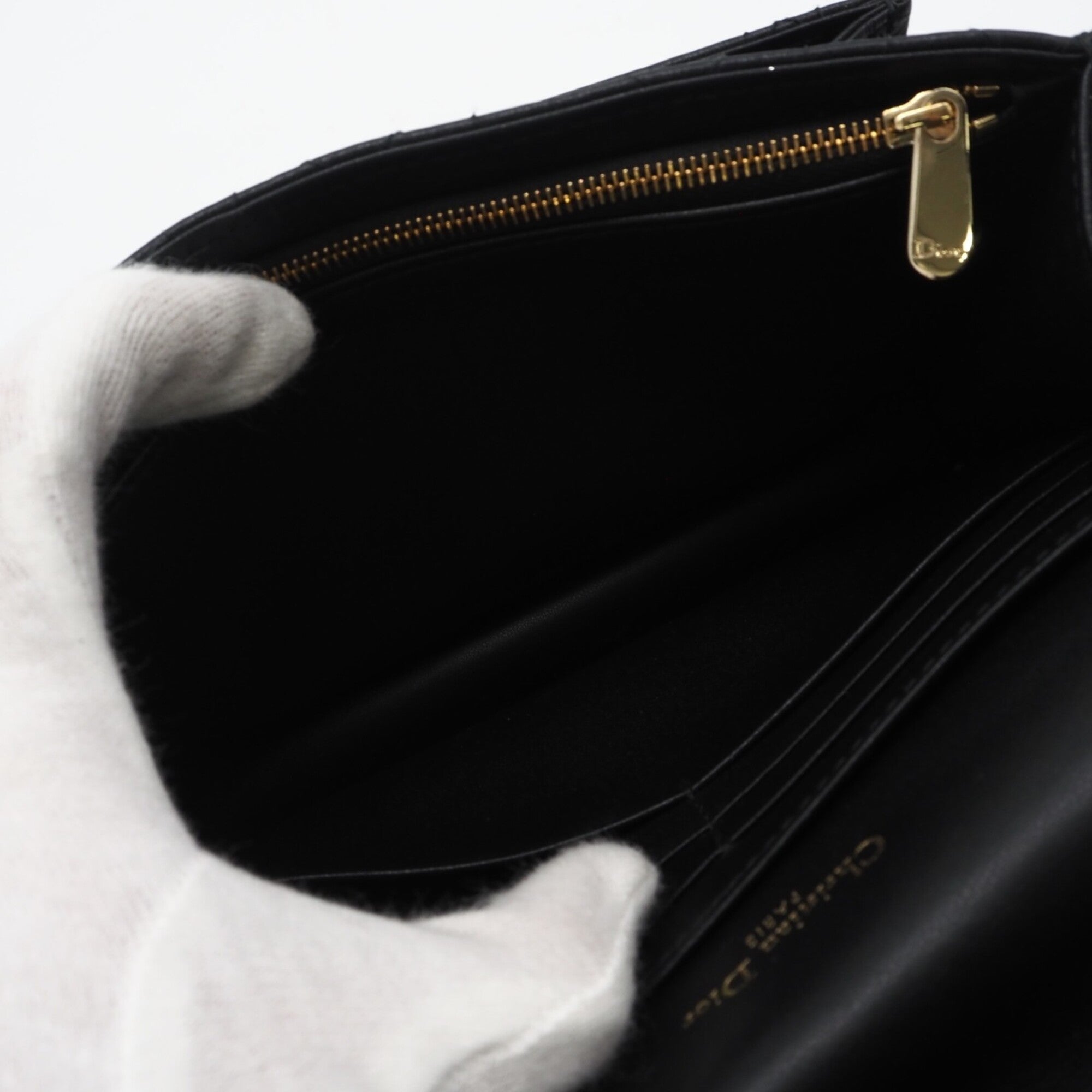 Christian Dior Black Leather Shoulder Bag (Pre-Owned)