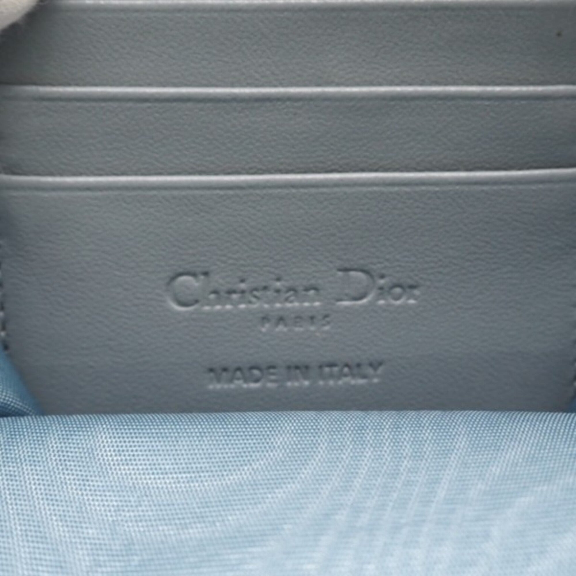 Christian Dior Lady Dior Blue Leather Shoulder Bag (Pre-Owned)