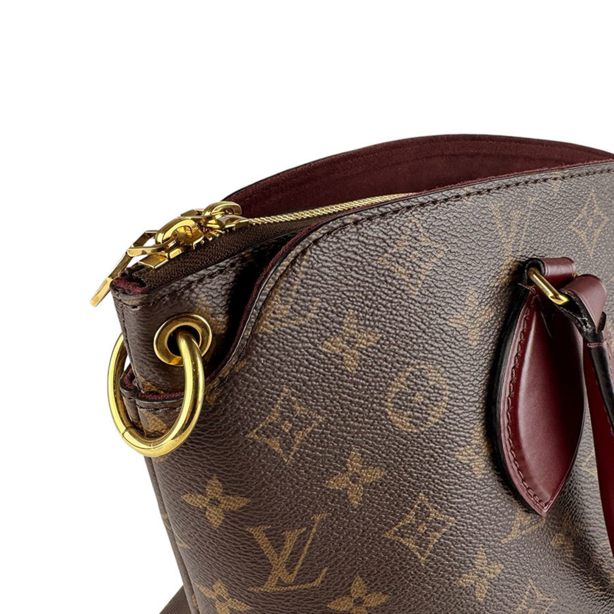 Louis Vuitton Bordeaux Brown Monogram Canvas Handbag Shoulder Bag (Pre-Owned)