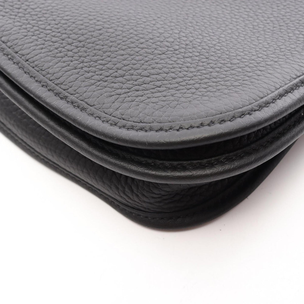 Hermes Black Taurillon Clemence Leather Handbag Shoulder Bag (Pre-Owned)