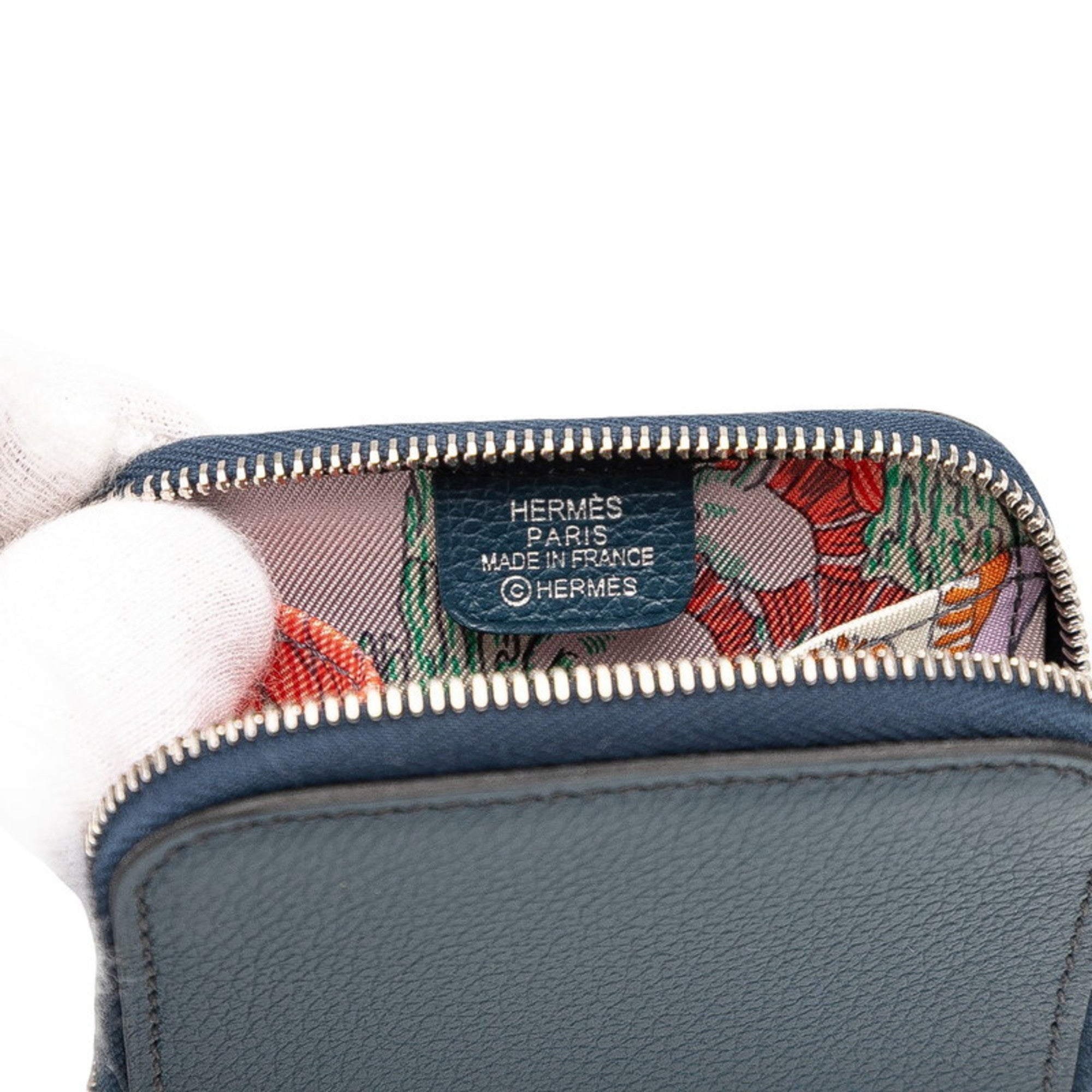 Hermes Navy Coin Purse/Coin Case (Pre-Owned)