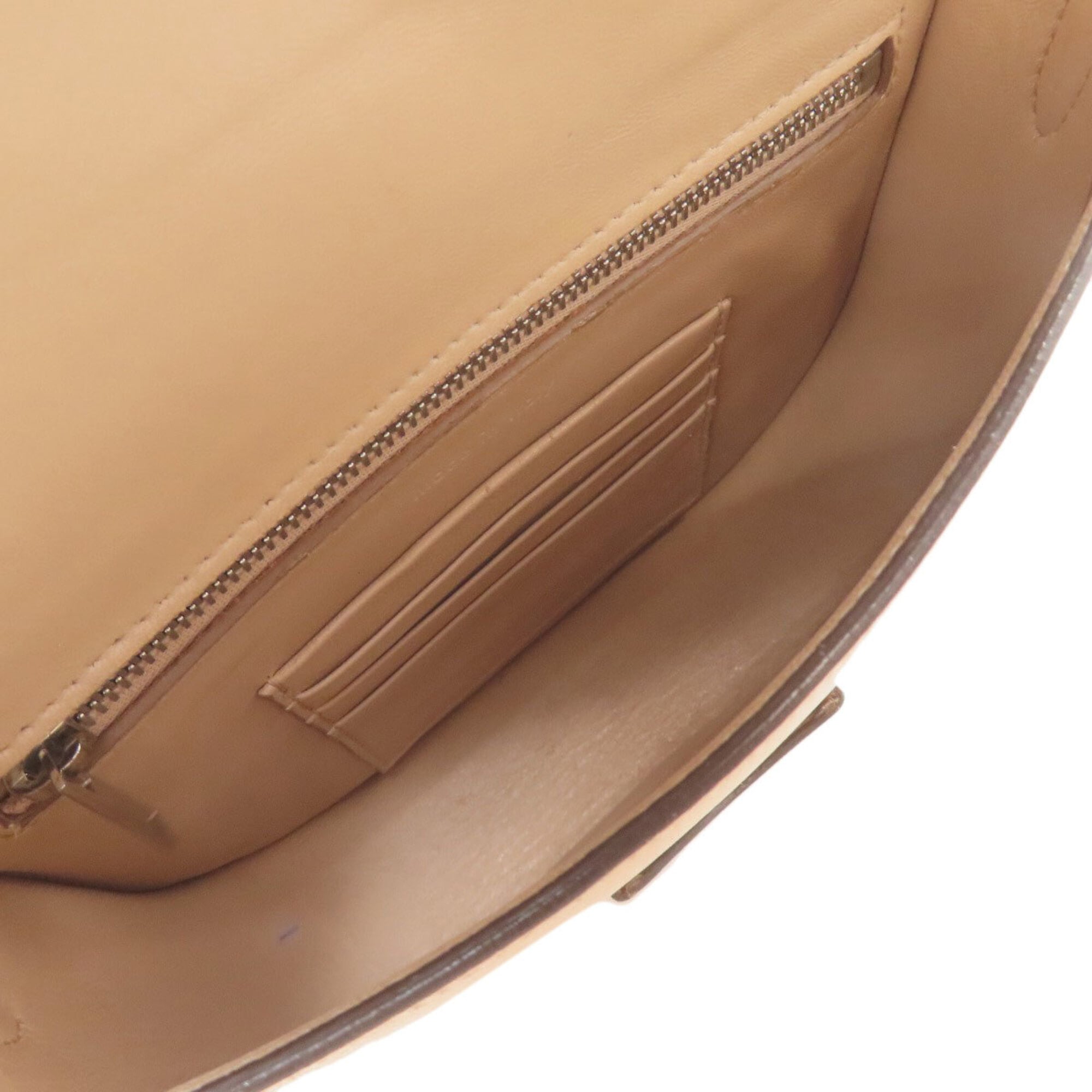 Celine Beige Leather Shoulder Bag (Pre-Owned)