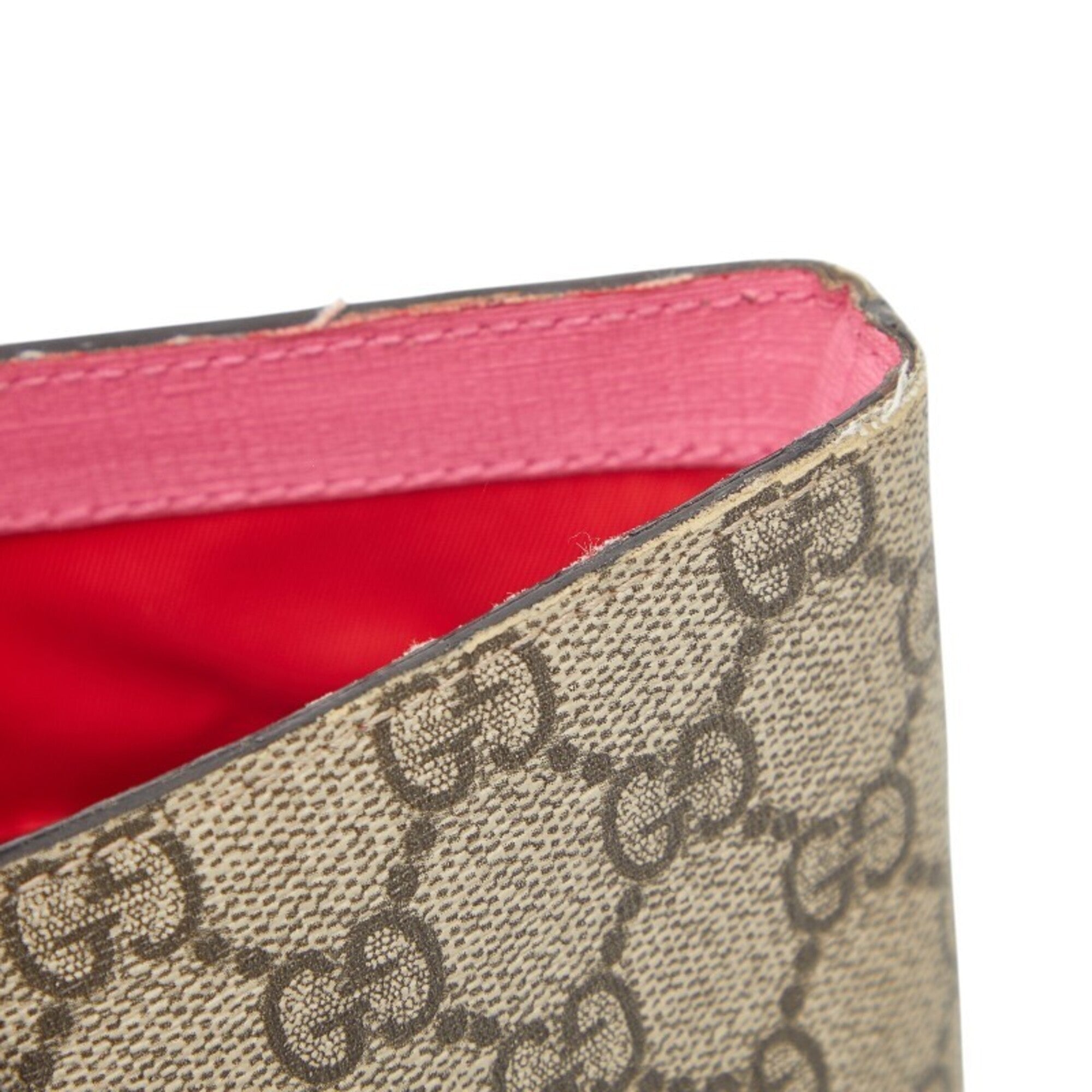 Gucci Beige Pink Pvc Leather Handbag (Pre-Owned)