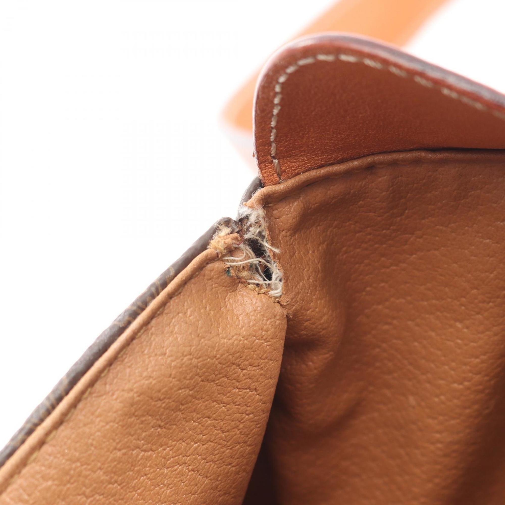 Celine Brown Coated Canvas Leather Shoulder Bag (Pre-Owned)