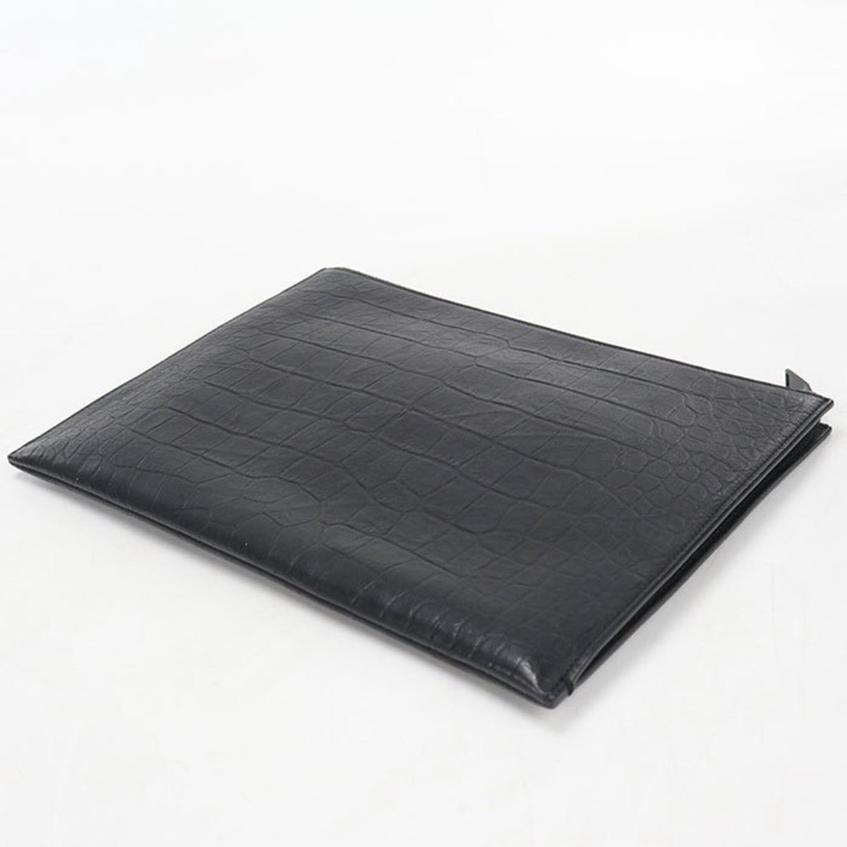 Saint Laurent Black Leather Clutch Bag (Pre-Owned)