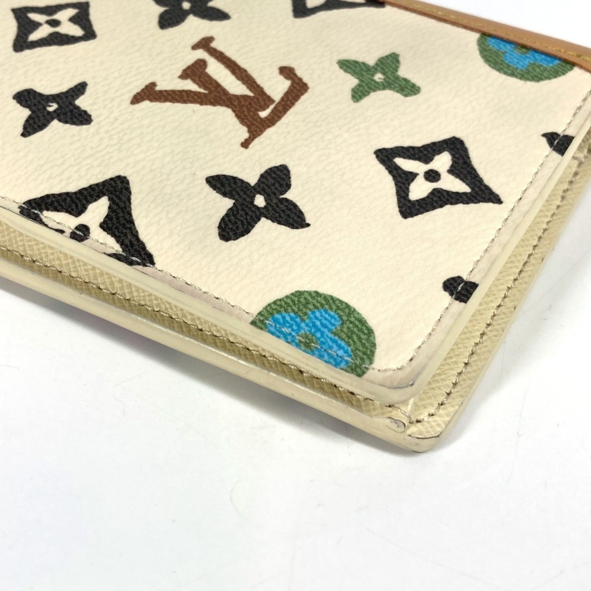 Louis Vuitton Monogram Multi-Color White Monogram Long Wallet (Bi-Fold) (Pre-Owned)