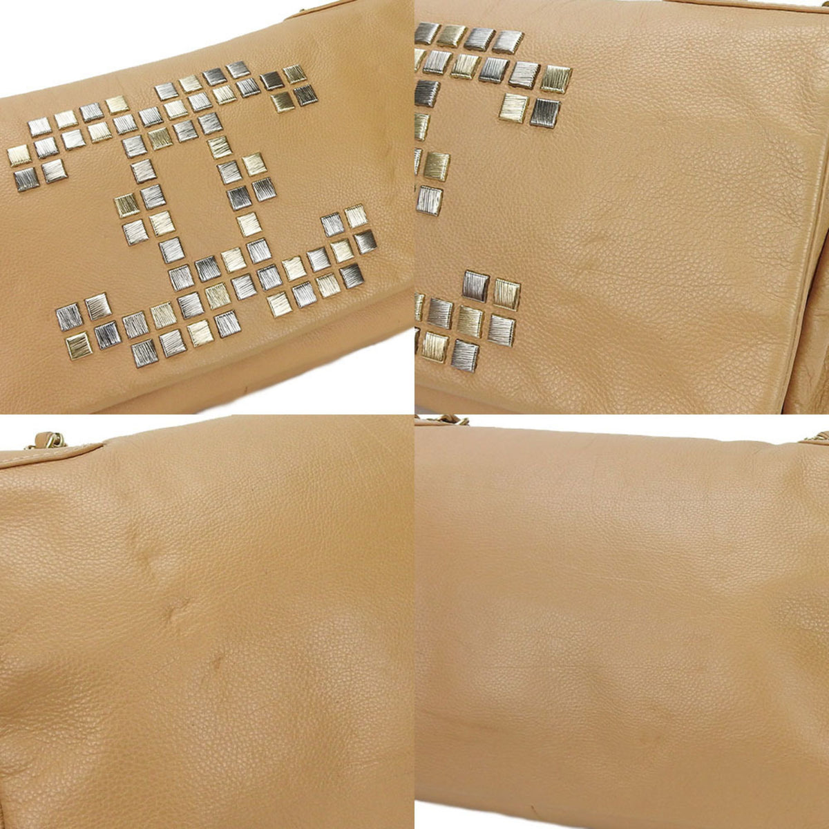 Chanel Beige Leather Shoulder Bag (Pre-Owned)