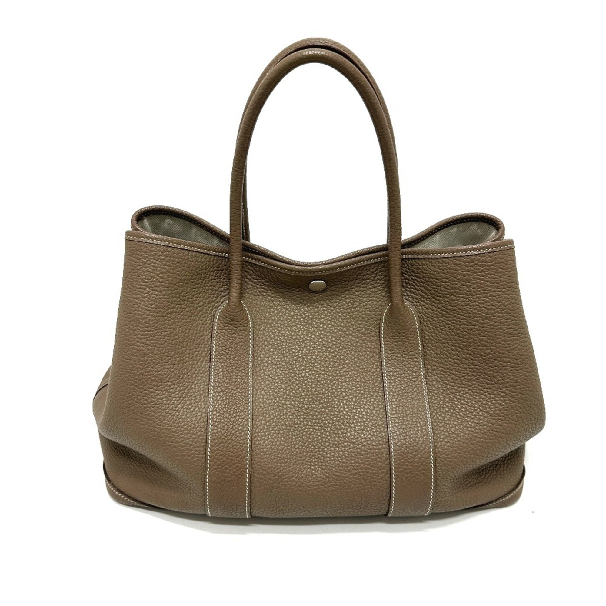 Hermes Beige Negonda Leather Handbag Tote Bag (Pre-Owned)