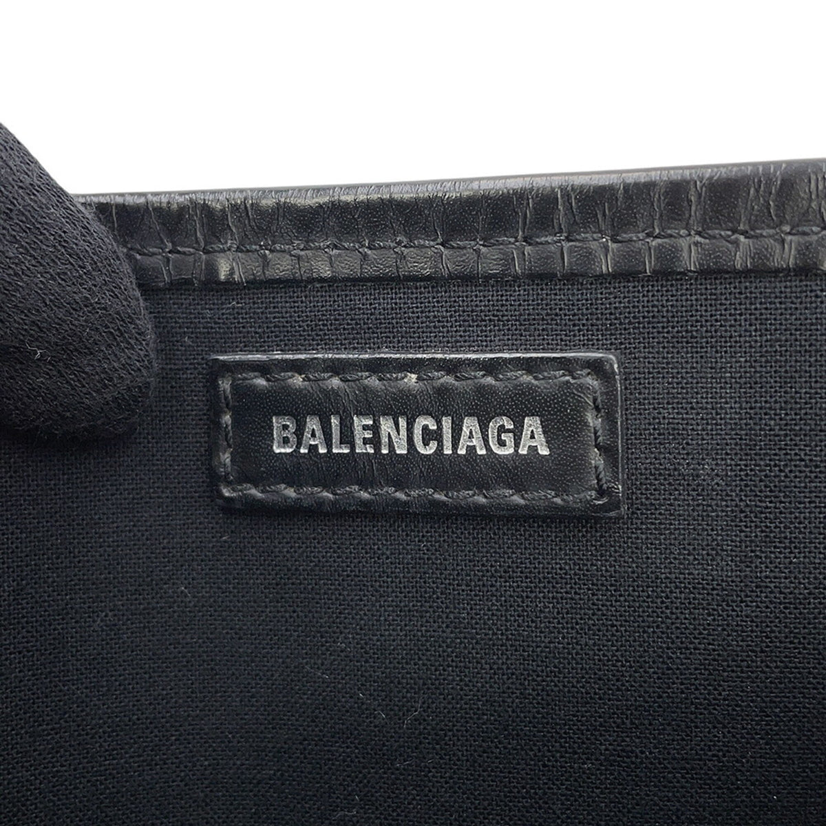 Balenciaga Black Canvas Handbag Pouch (Pre-Owned)