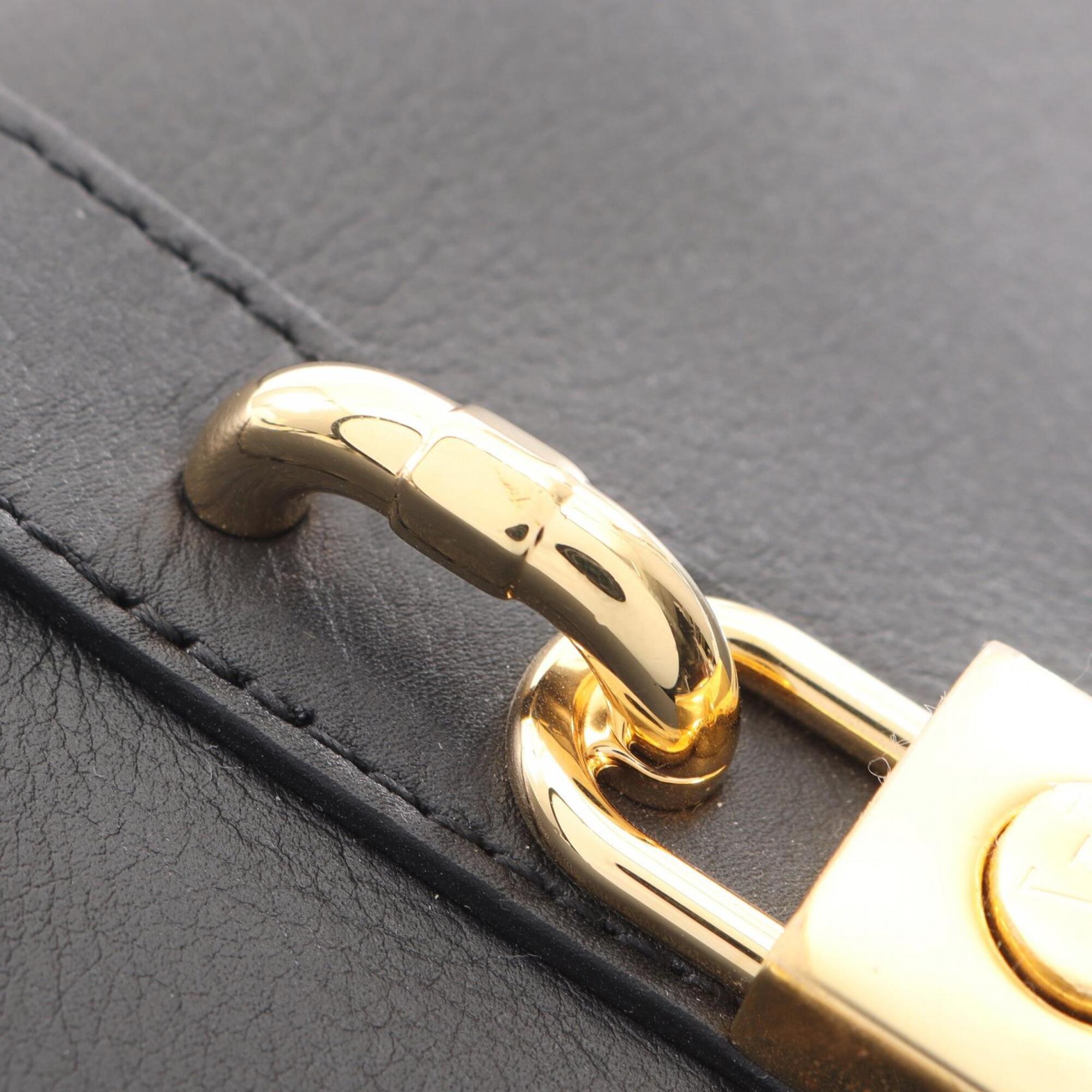 Louis Vuitton Black Leather Handbag (Pre-Owned)