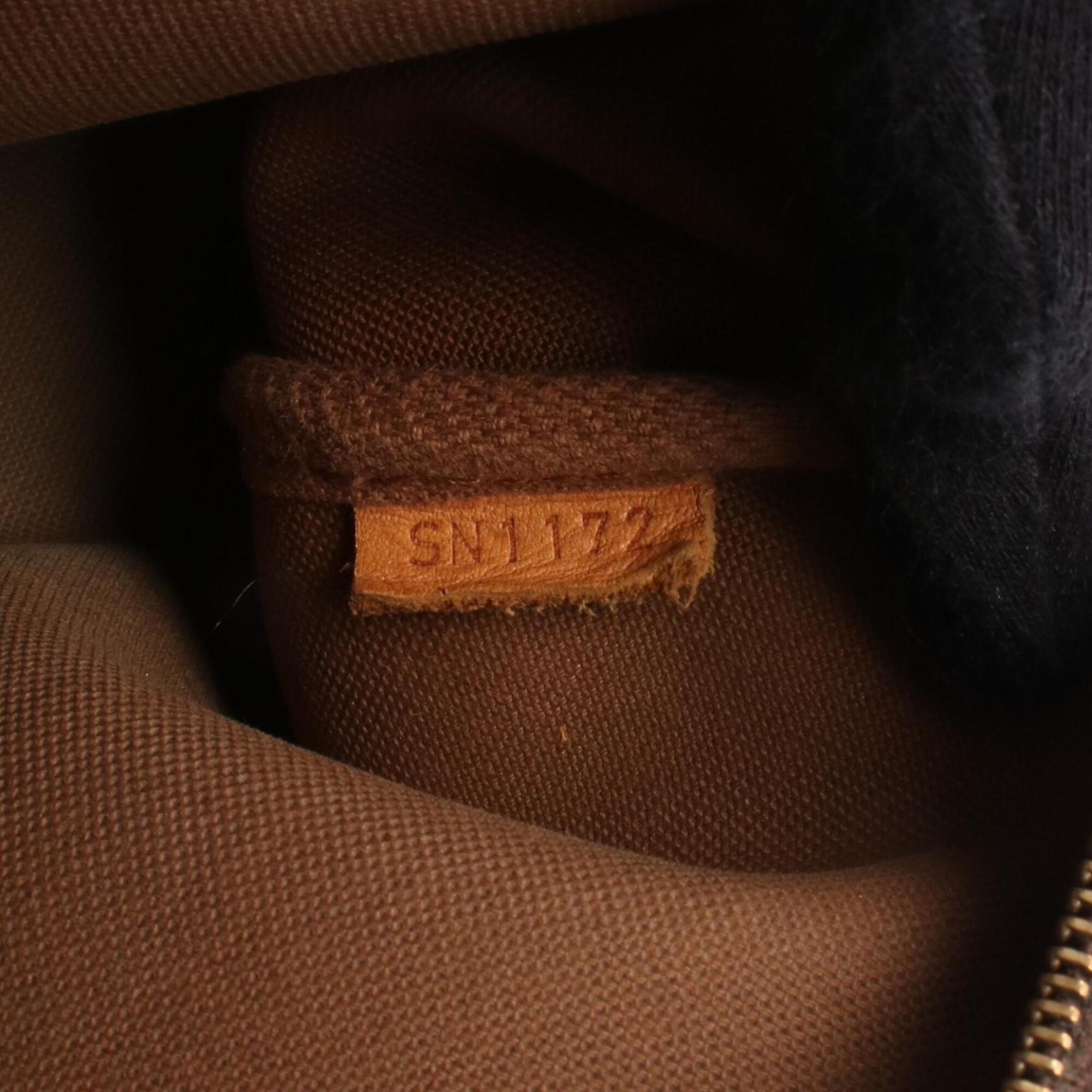 Louis Vuitton Brown Monogram Coated Canvas Leather Handbag Shoulder Bag (Pre-Owned)