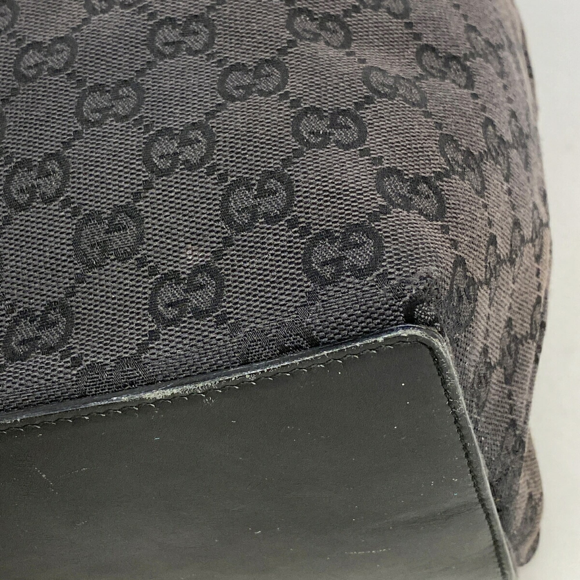 Gucci Black Canvas Tote Bag (Pre-Owned)