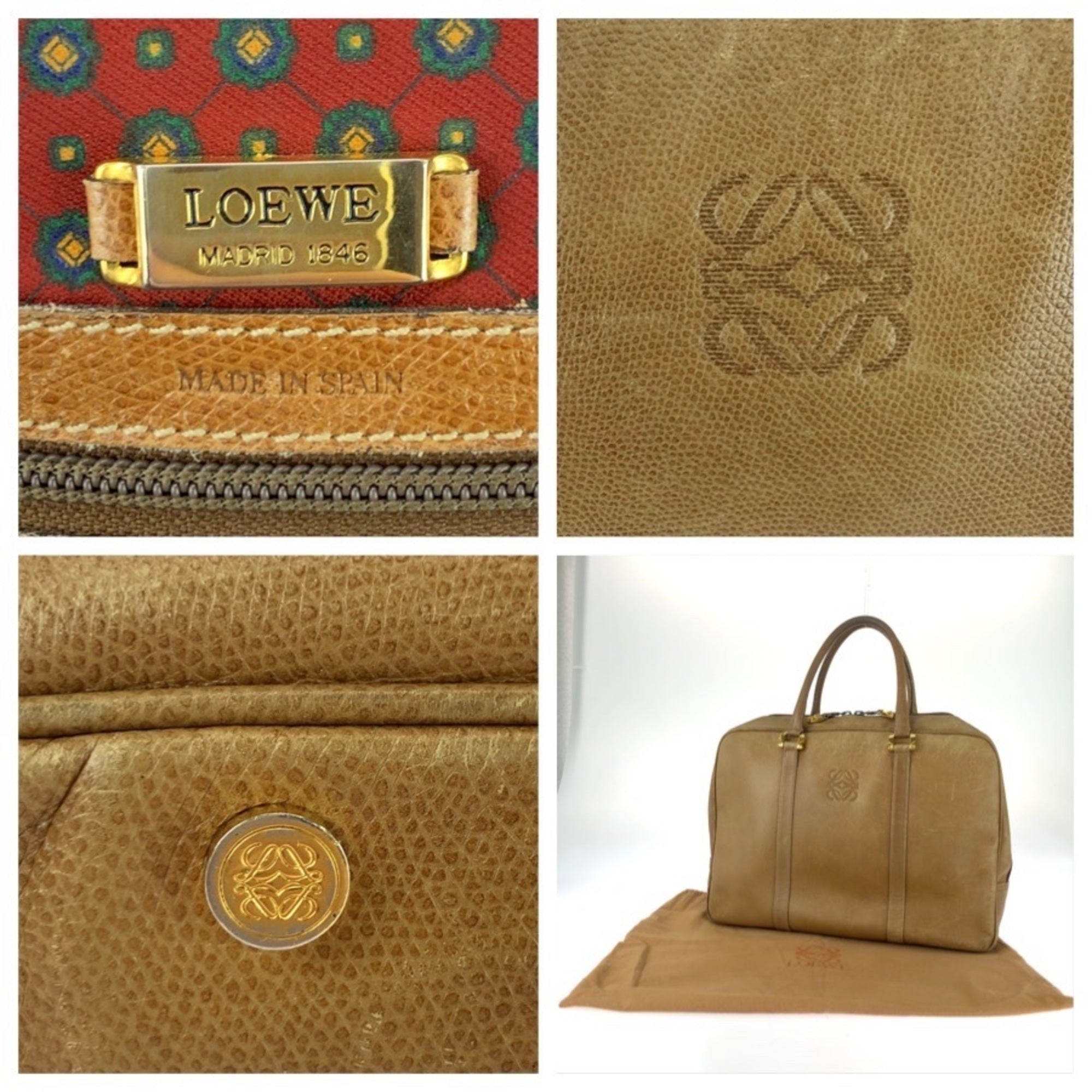 Loewe Beige Leather Briefcase (Pre-Owned)