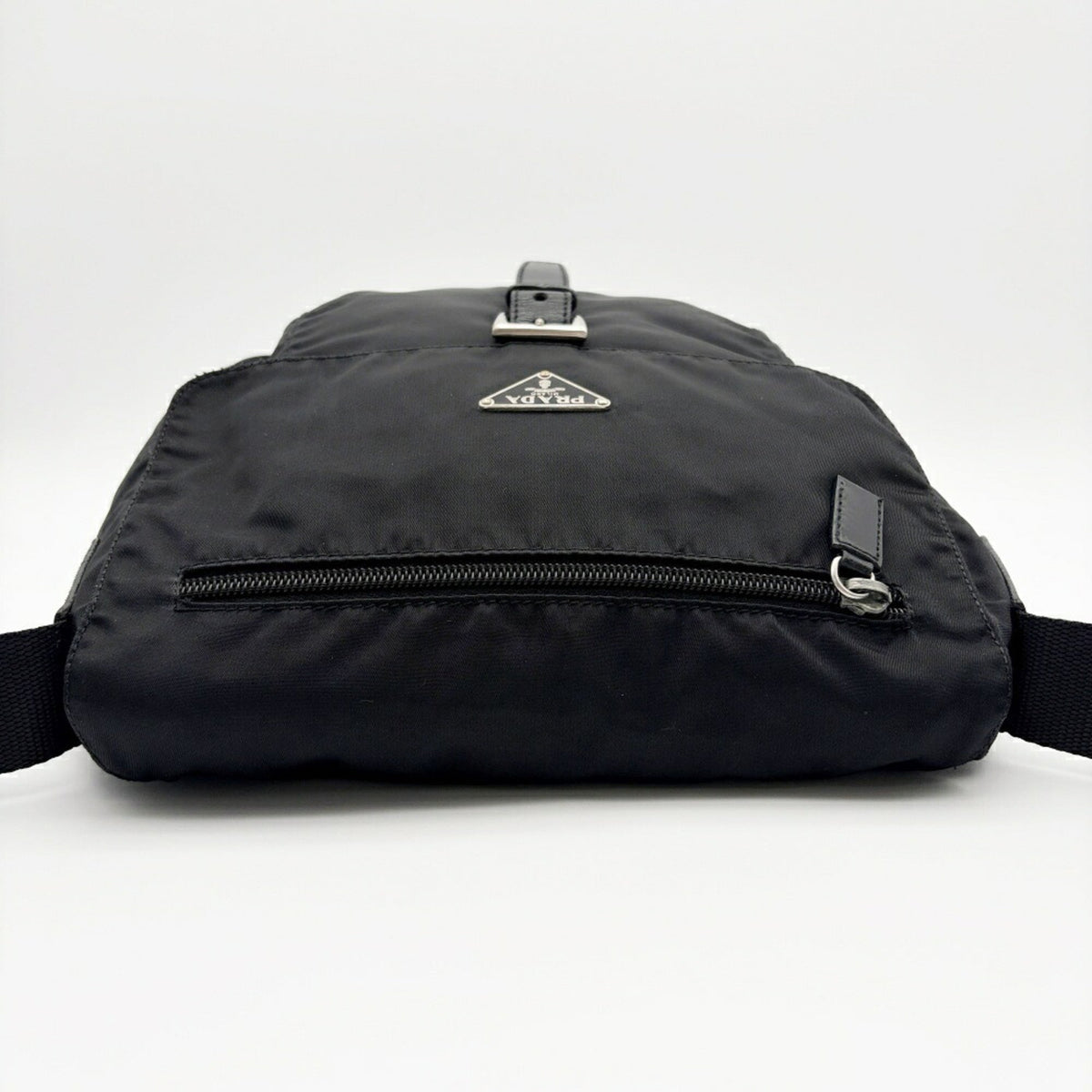 Prada Black Nylon Leather Shoulder Bag (Pre-Owned)