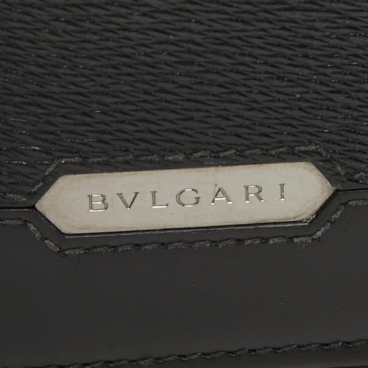 Bvlgari Black Leather Long Wallet (Bi-Fold) (Pre-Owned)