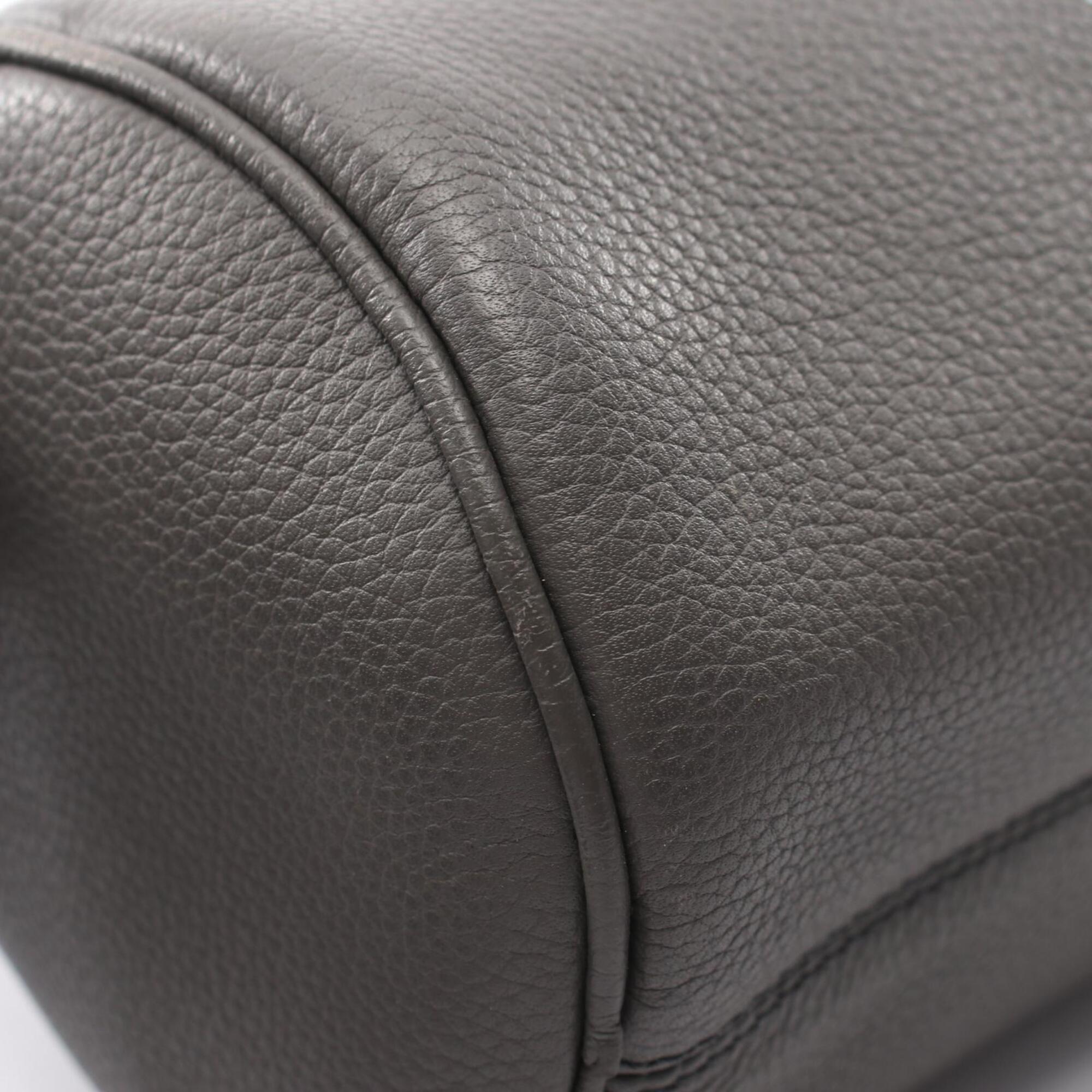 Dior Homme Gray Leather Handbag Shoulder Bag (Pre-Owned)