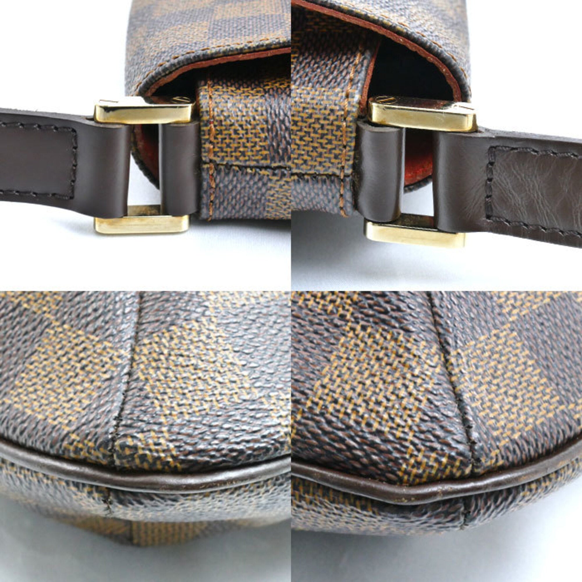 Louis Vuitton Gold Damier Canvas Shoulder Bag (Pre-Owned)