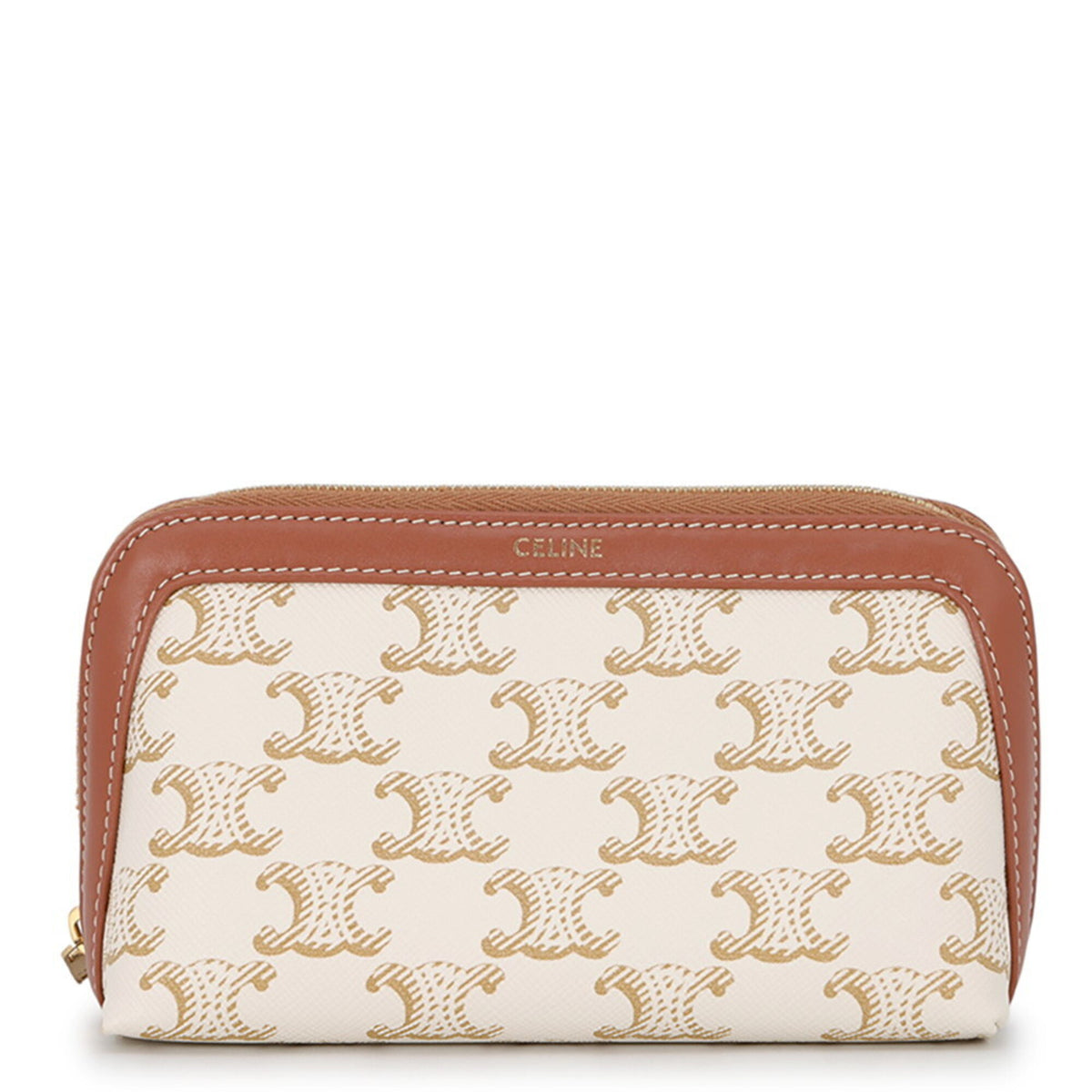 Celine Brown White Pvc Handbag (Pre-Owned)