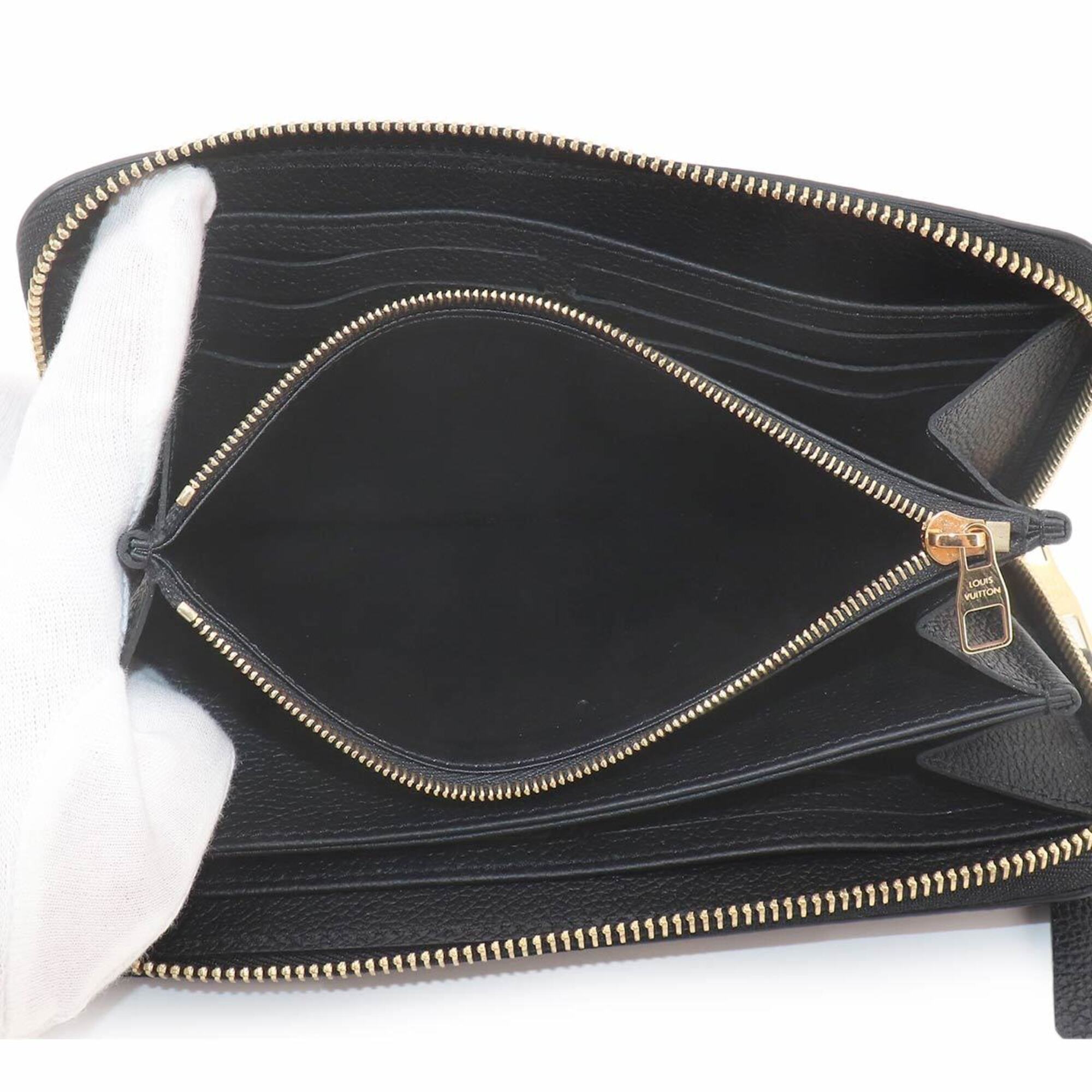 Louis Vuitton Beige Black Monogram Empreinte Long Wallet (Bi-Fold) (Pre-Owned)
