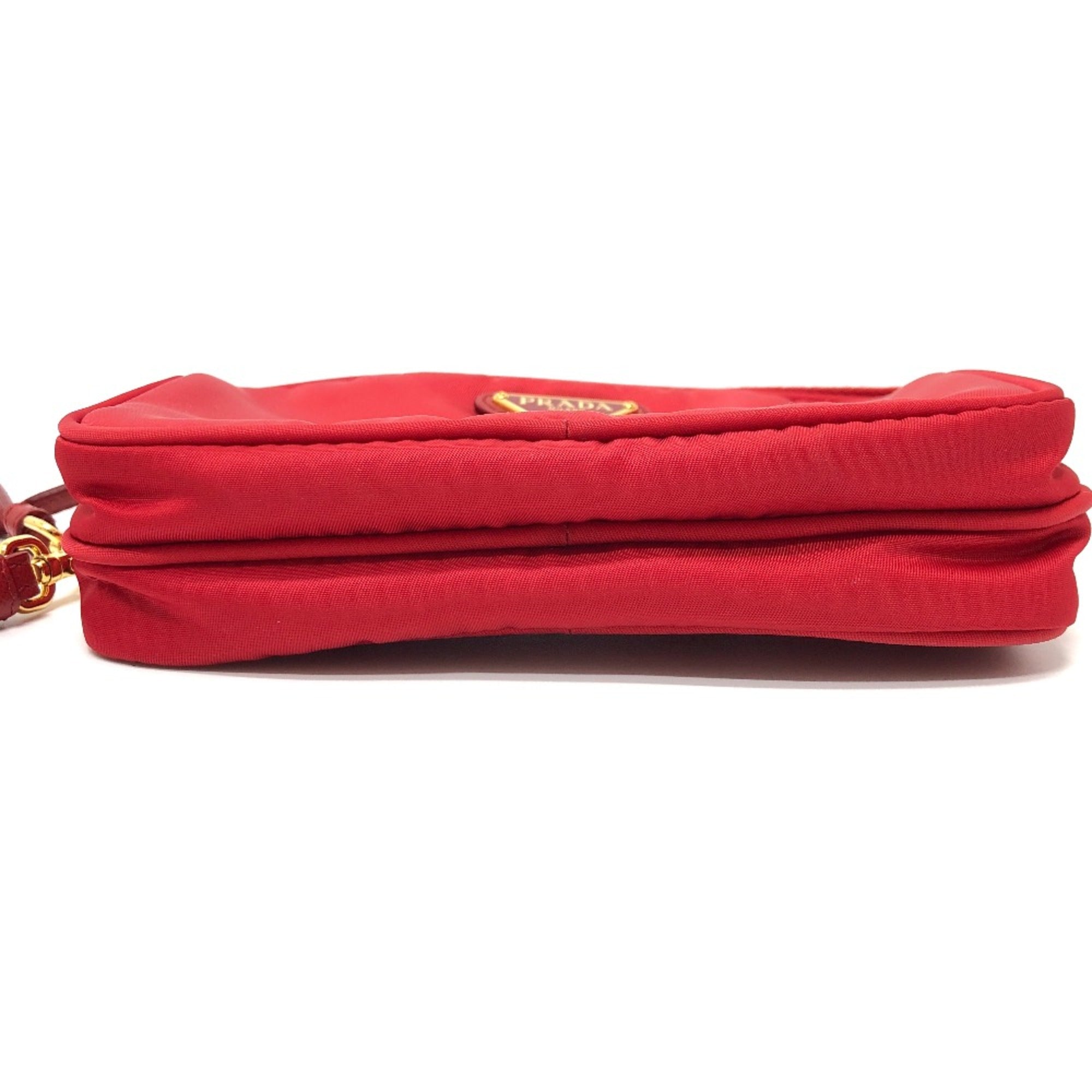 Prada Red Cloth Shoulder Bag (Pre-Owned)