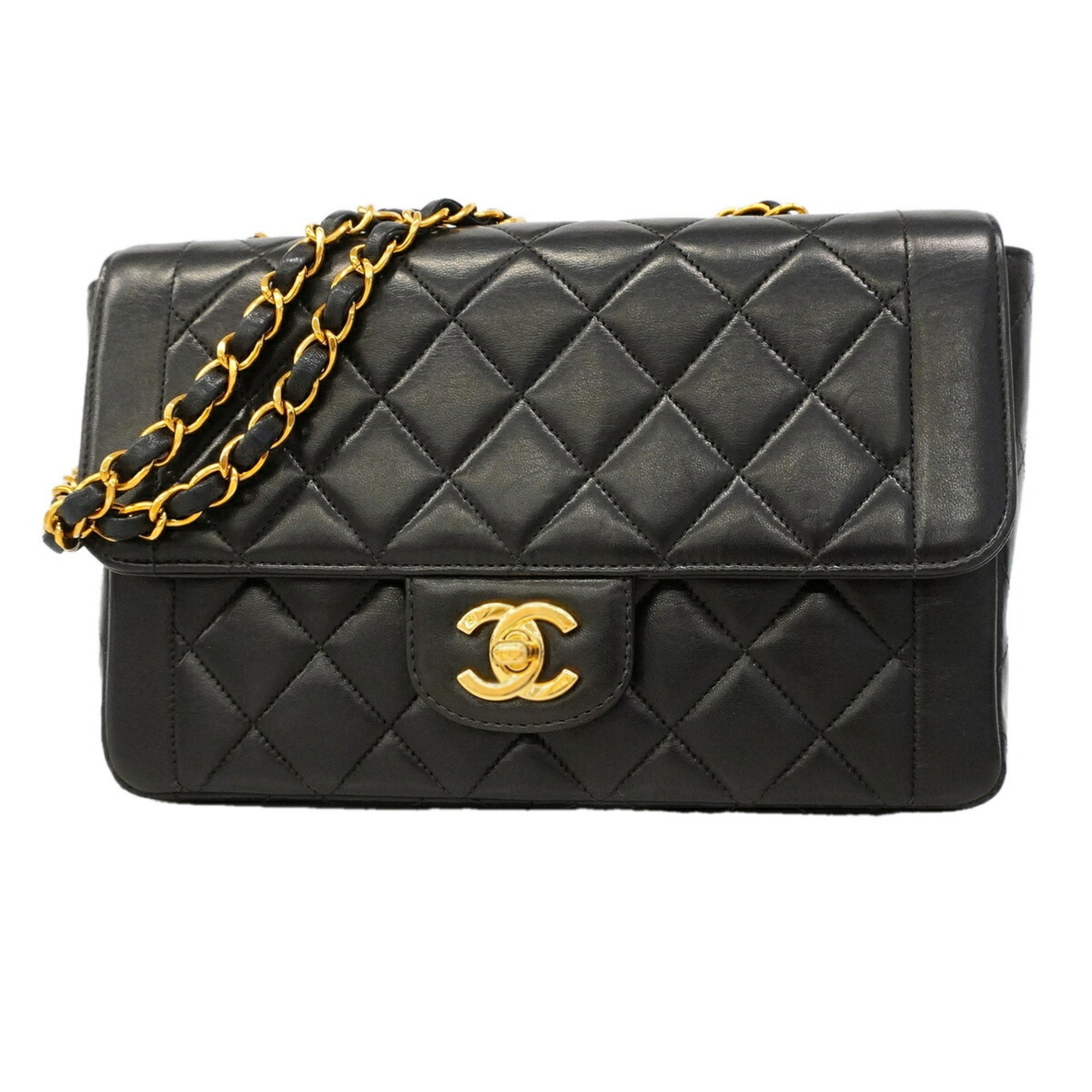 Chanel Black Leather Shoulder Bag (Pre-Owned)