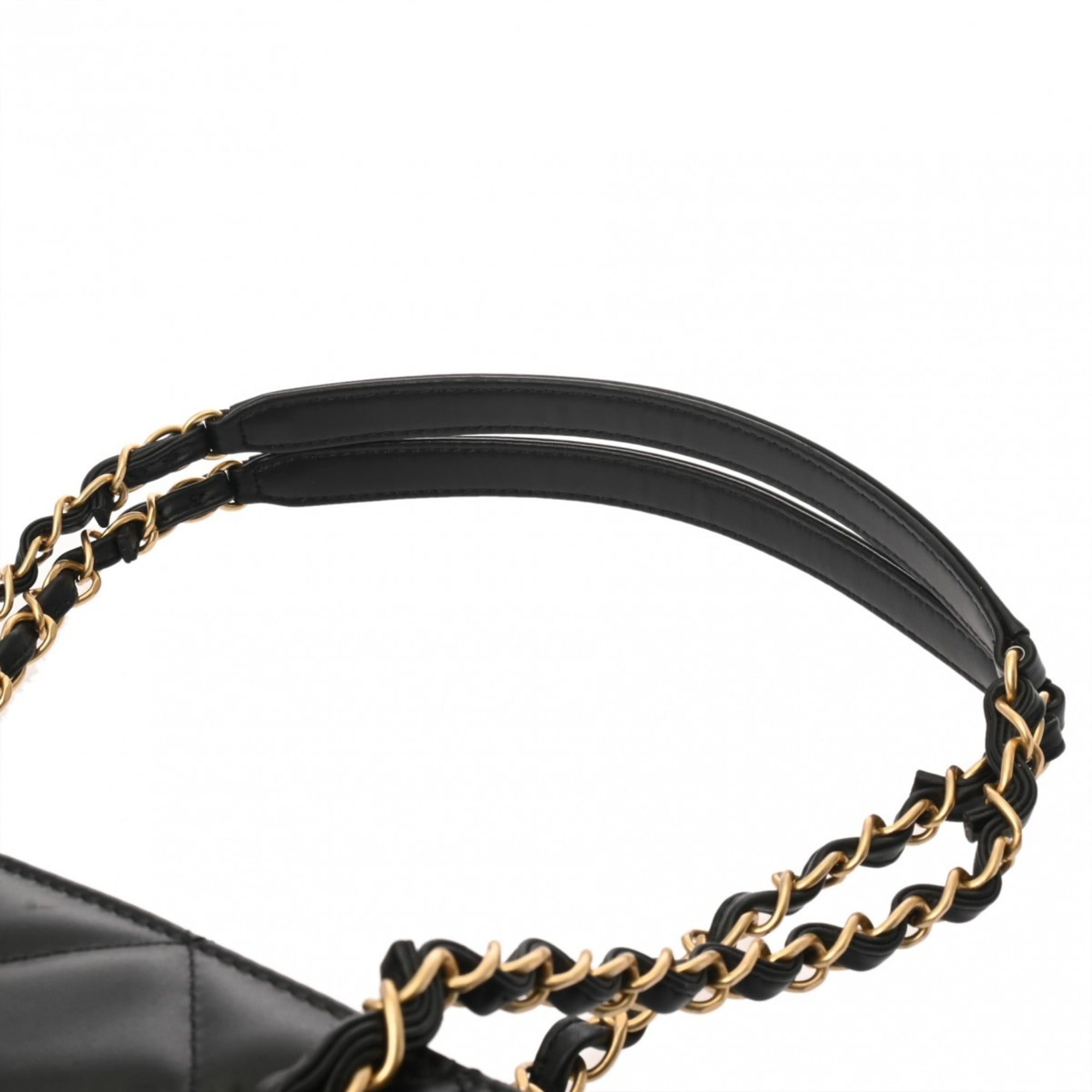 Chanel Black Leather Handbag (Pre-Owned)