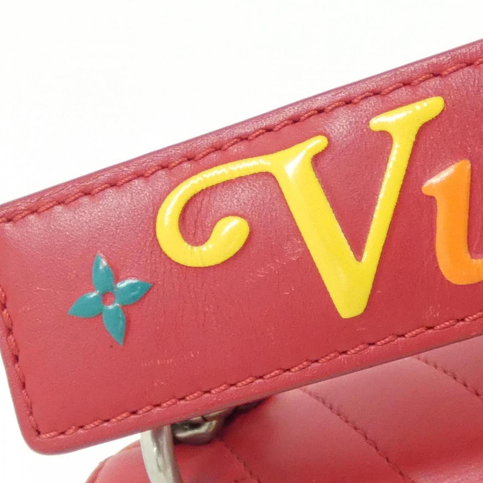 Louis Vuitton Rouge Leather Shoulder Bag (Pre-Owned)
