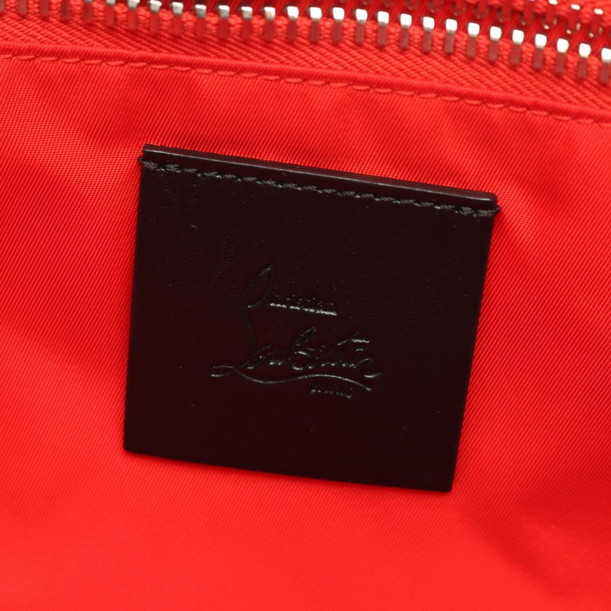 Christian Louboutin Black Brown Nylon Leather Backpack Handbag (Pre-Owned)