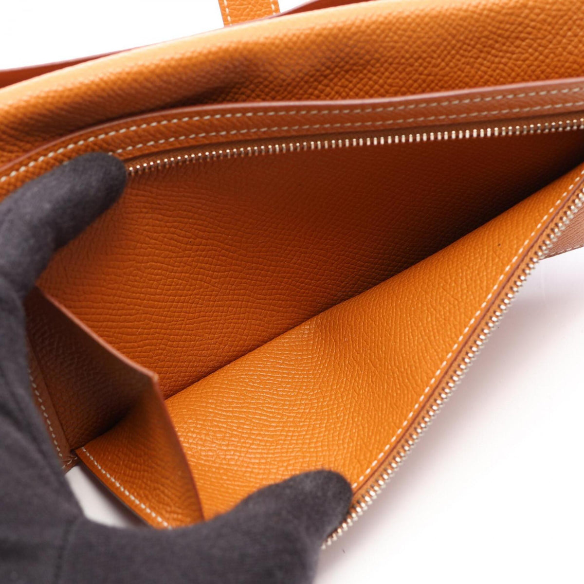 Hermes Brown Epsom Leather Long Wallet (Bi-Fold) (Pre-Owned)