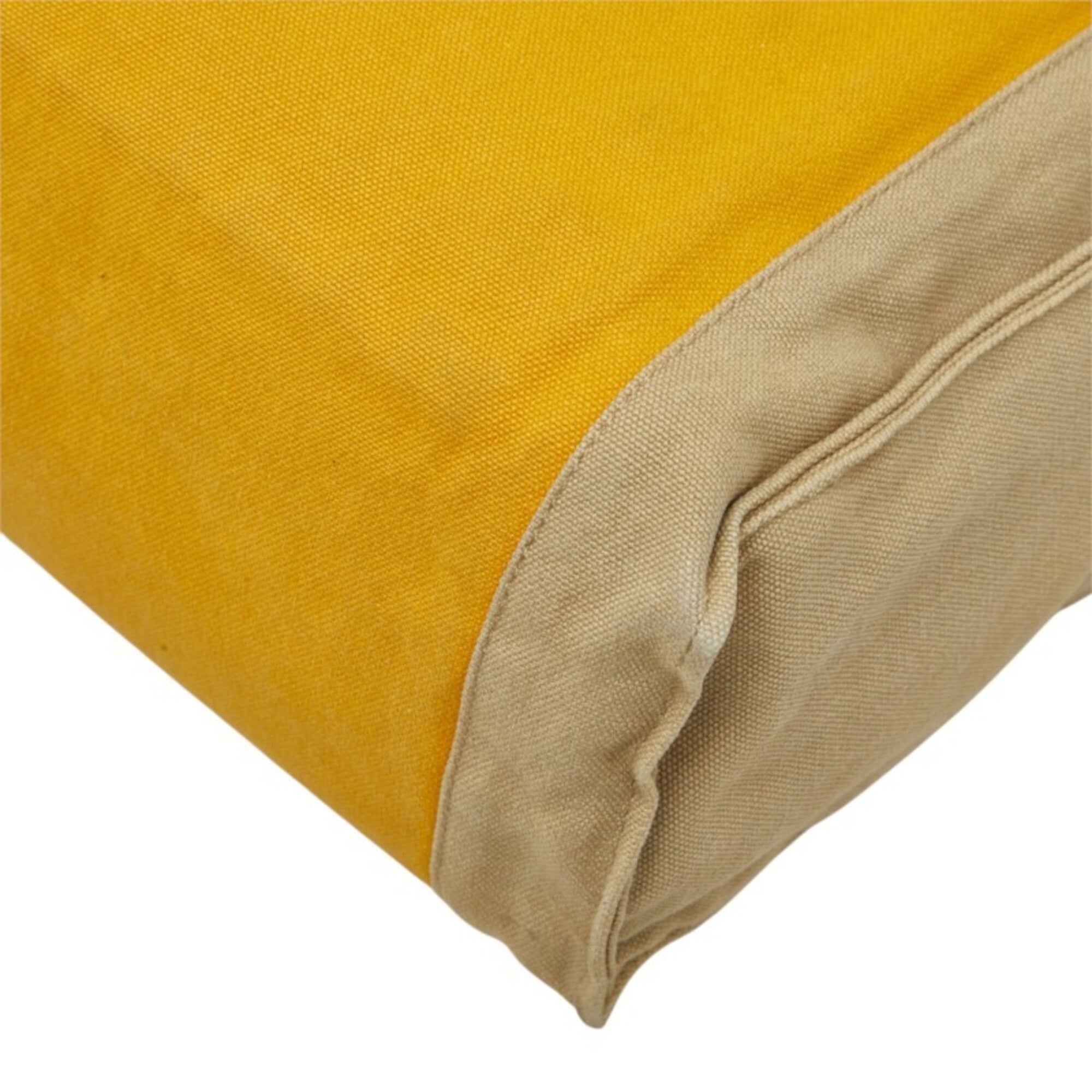 Hermes Beige Yellow Canvas Clutch Bag (Pre-Owned)