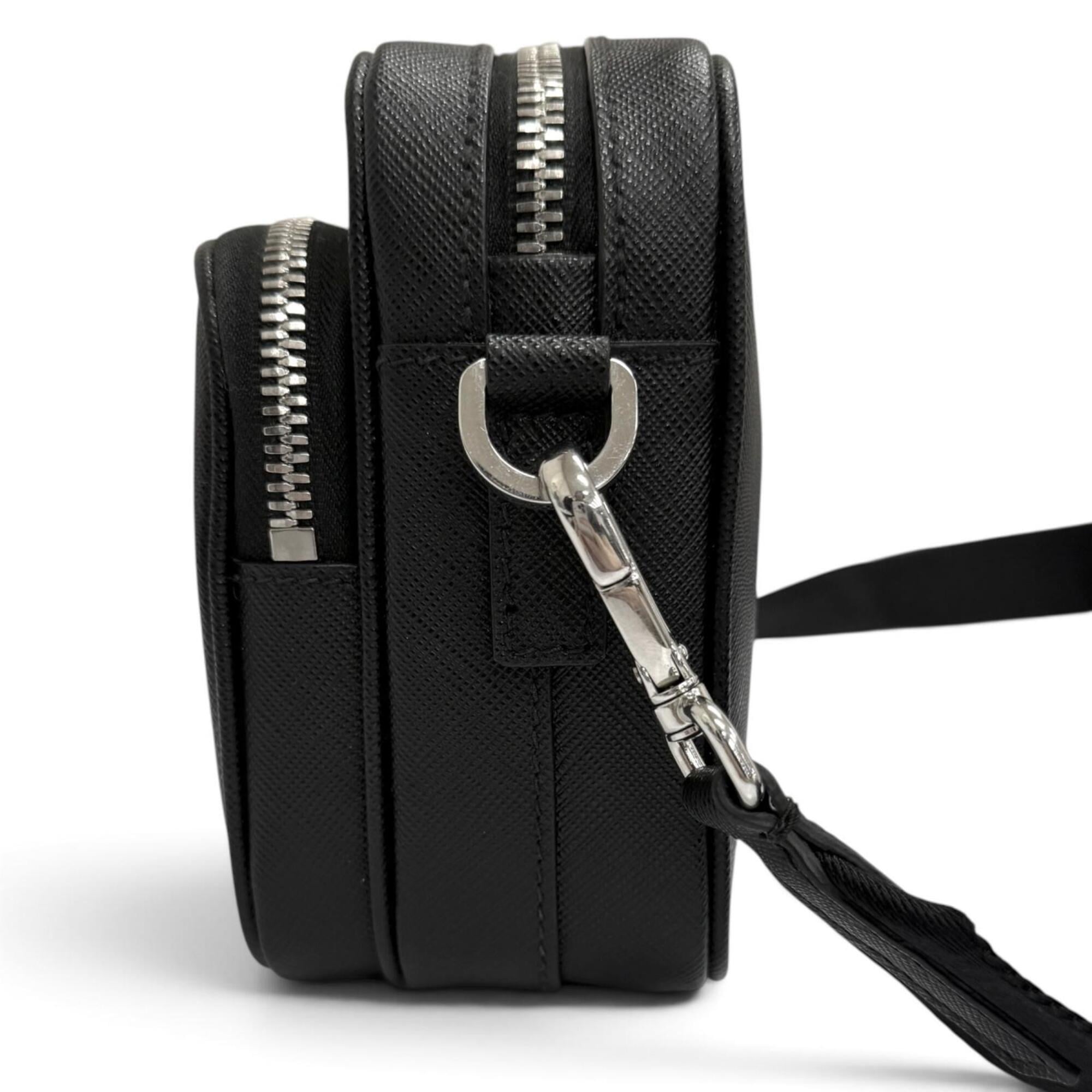 Prada Black Leather Pouch Shoulder Bag (Pre-Owned)