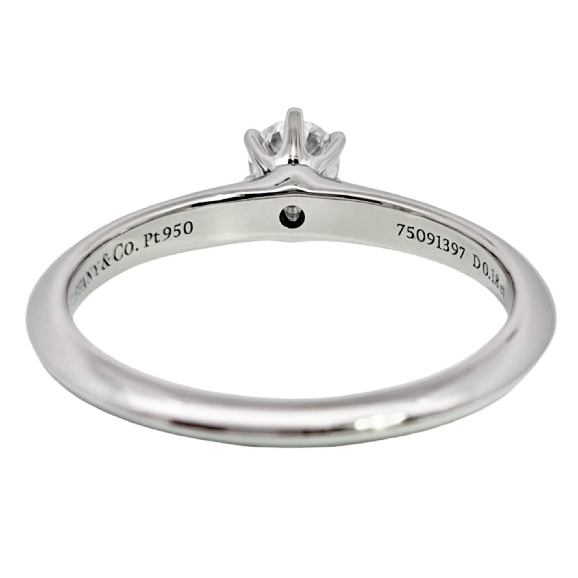 Tiffany Platinum Platinum 950 Band Ring (Pre-Owned)
