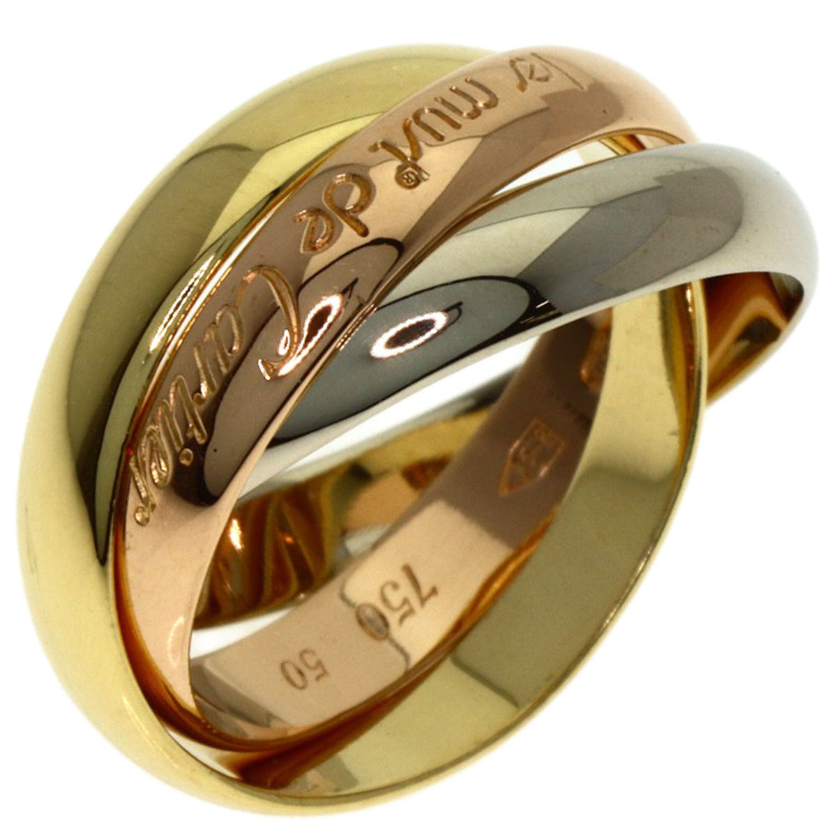 Cartier Trinity Yellow Gold (18K) Pink Gold (18K) White Gold (18K) Band Ring (Pre-Owned)