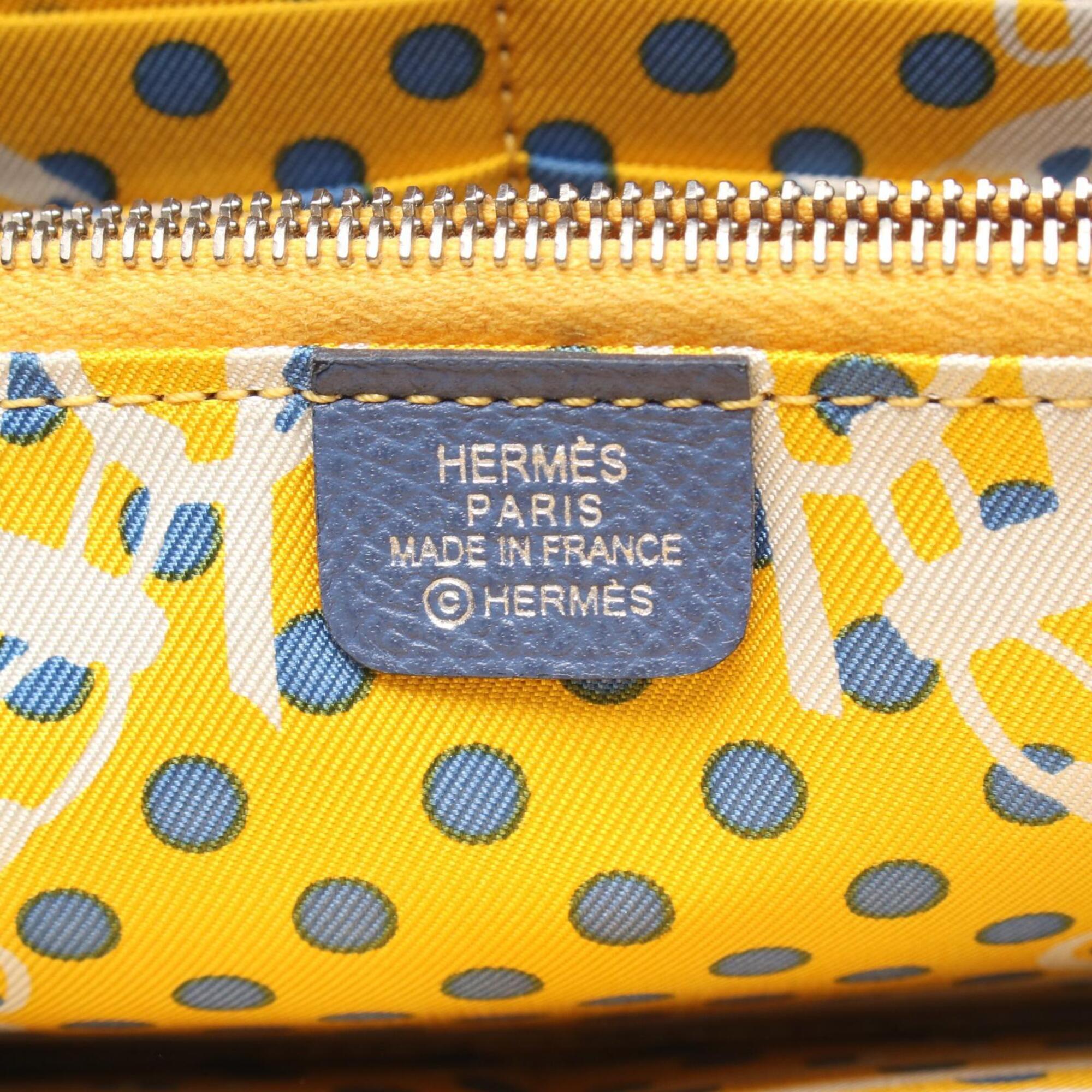 Hermes Blue Epsom Leather Long Wallet (Bi-Fold) (Pre-Owned)