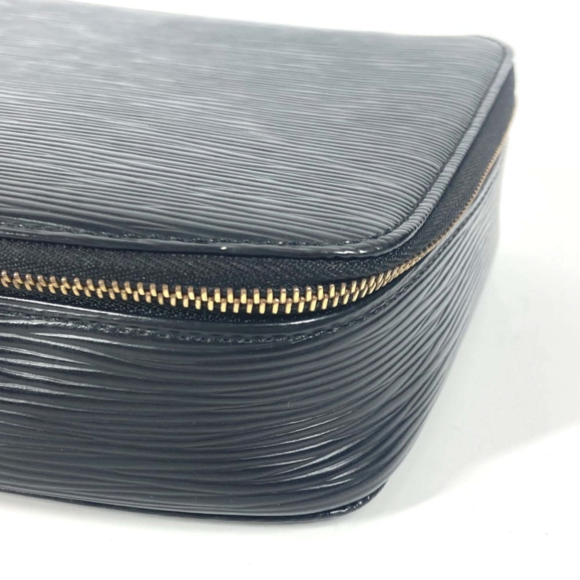 Hermes Black Leather Pouch (Pre-Owned)