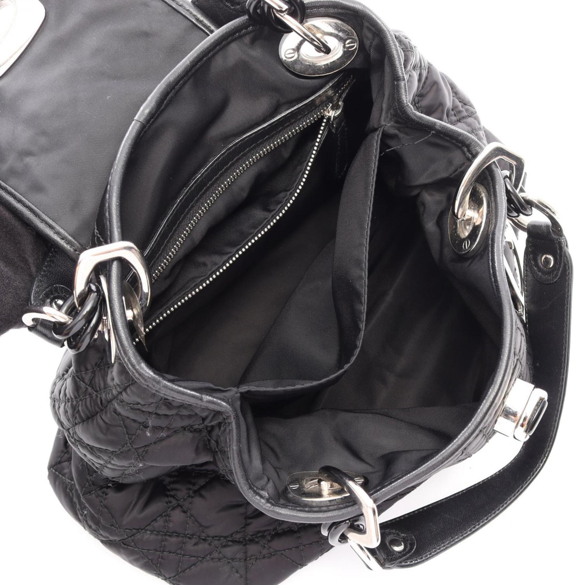 Christian Dior Black Nylon Leather Handbag (Pre-Owned)