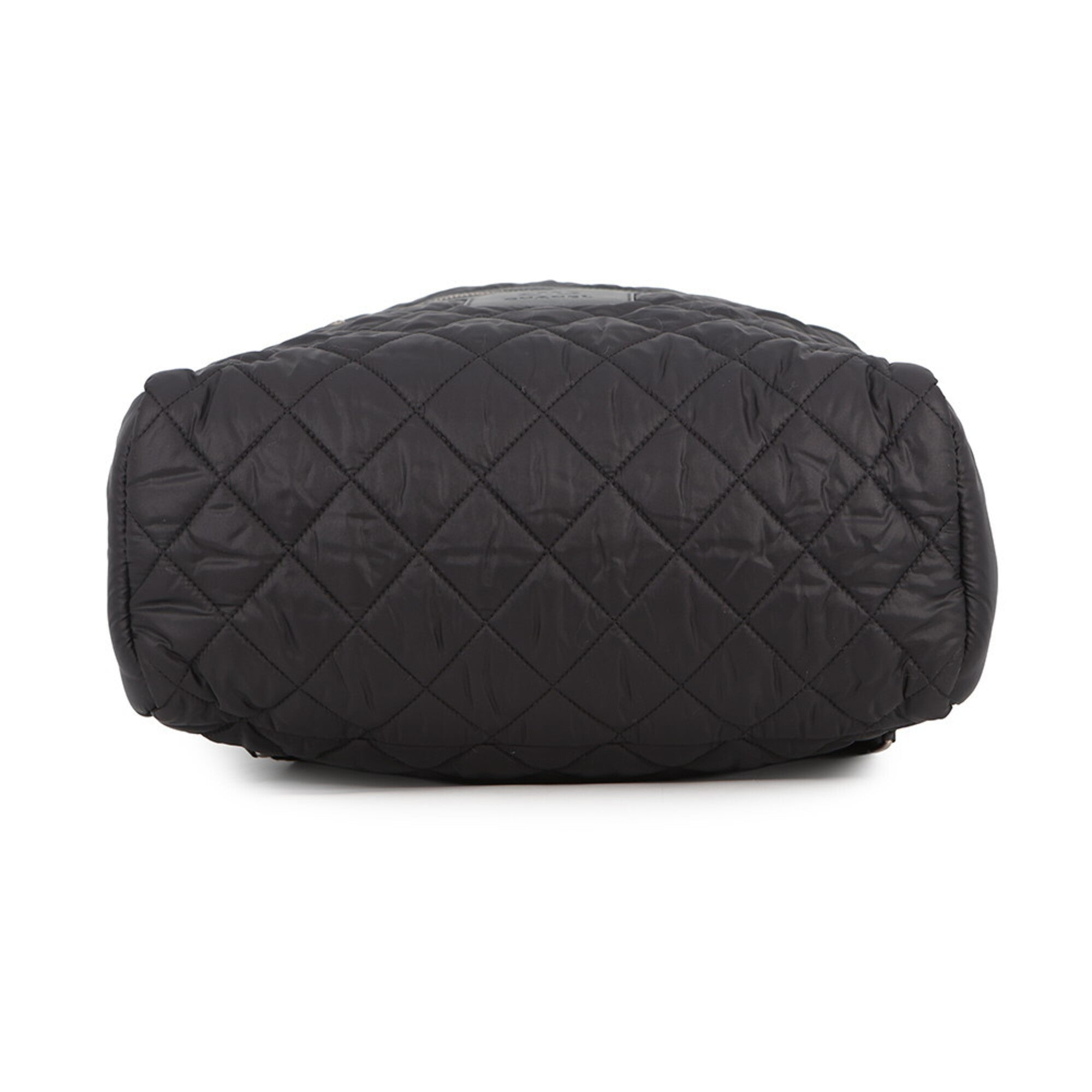 Chanel Black Bordeaux Nylon Leather Handbag (Pre-Owned)