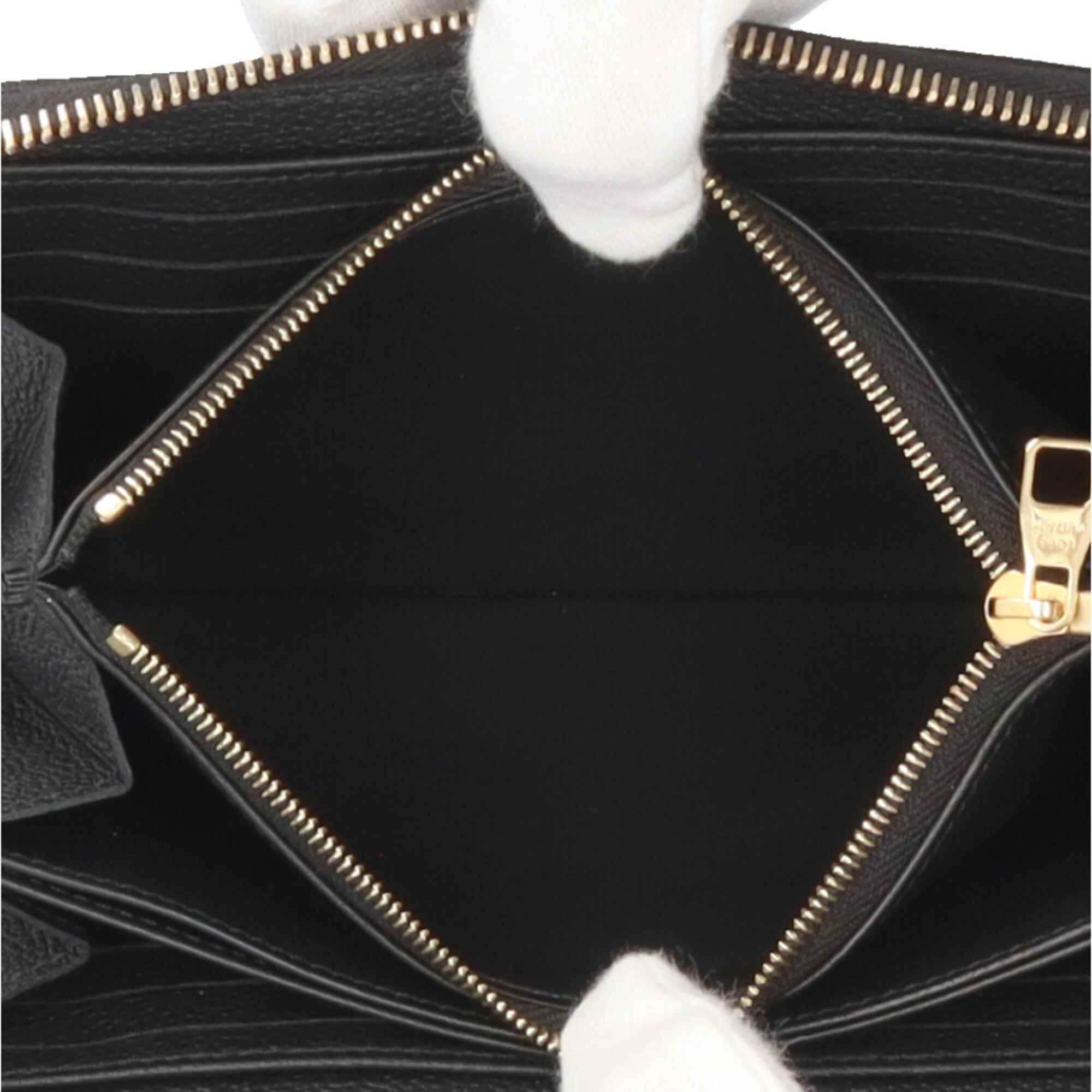 Louis Vuitton Monogram Empreinte Beige Black Monogram Empreinte Long Wallet (Bi-Fold) (Pre-Owned)