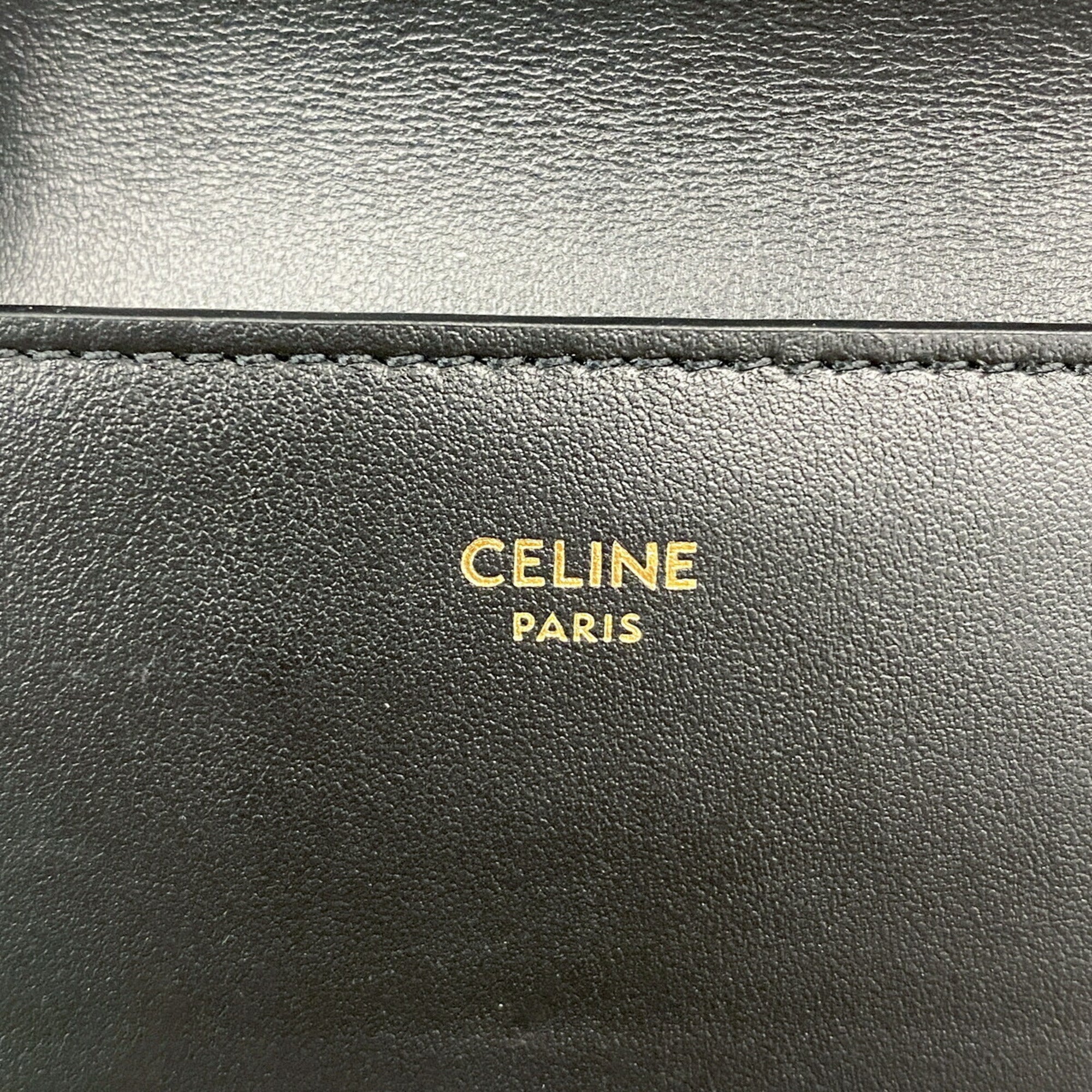Celine Black Leather Wallet (Tri-Fold) (Pre-Owned)