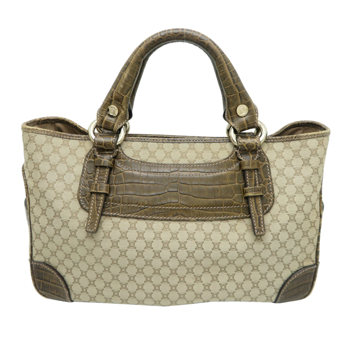 Celine Beige Canvas Leather Handbag (Pre-Owned)