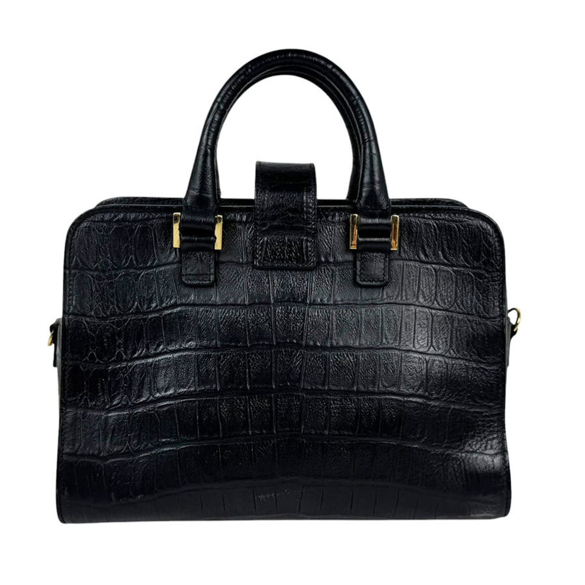 Saint Laurent Black Leather Handbag Shoulder Bag (Pre-Owned)
