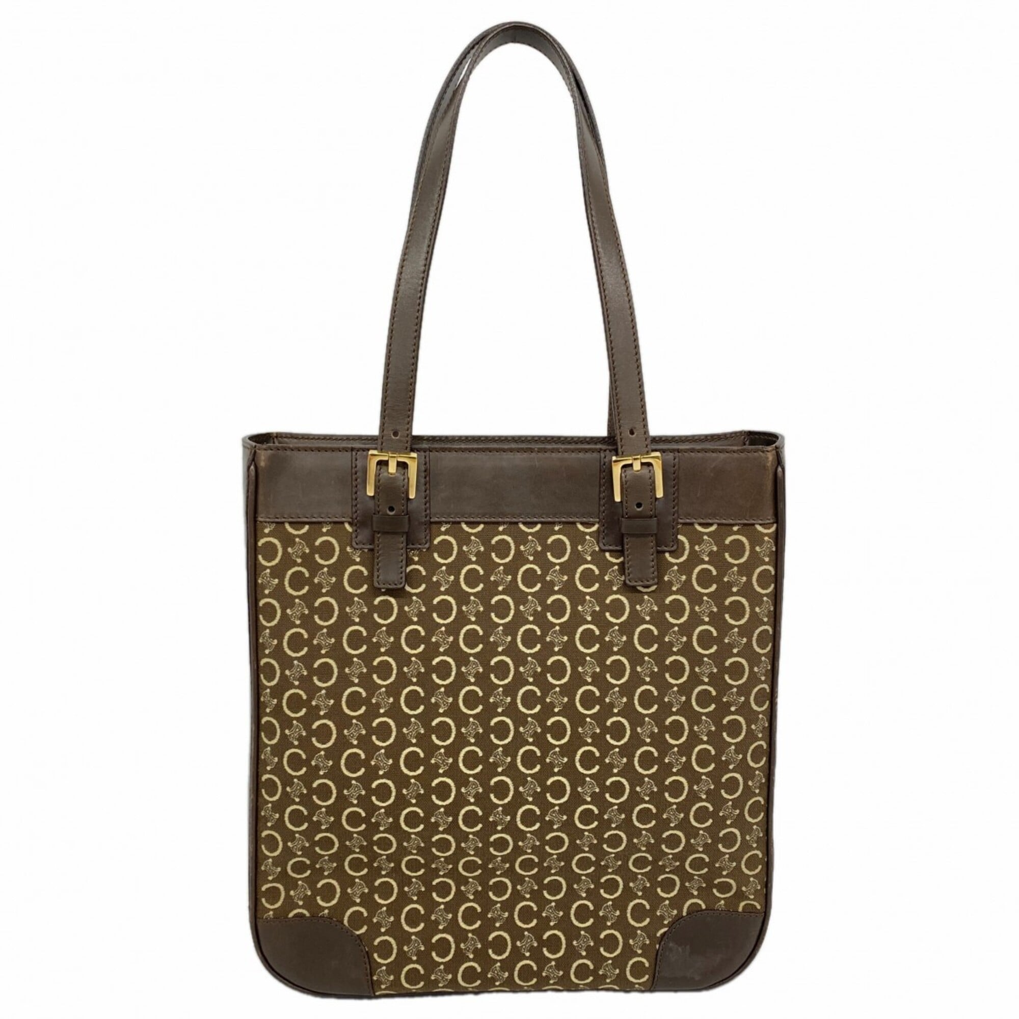 Celine Dark Brown Canvas Tote Bag (Pre-Owned)